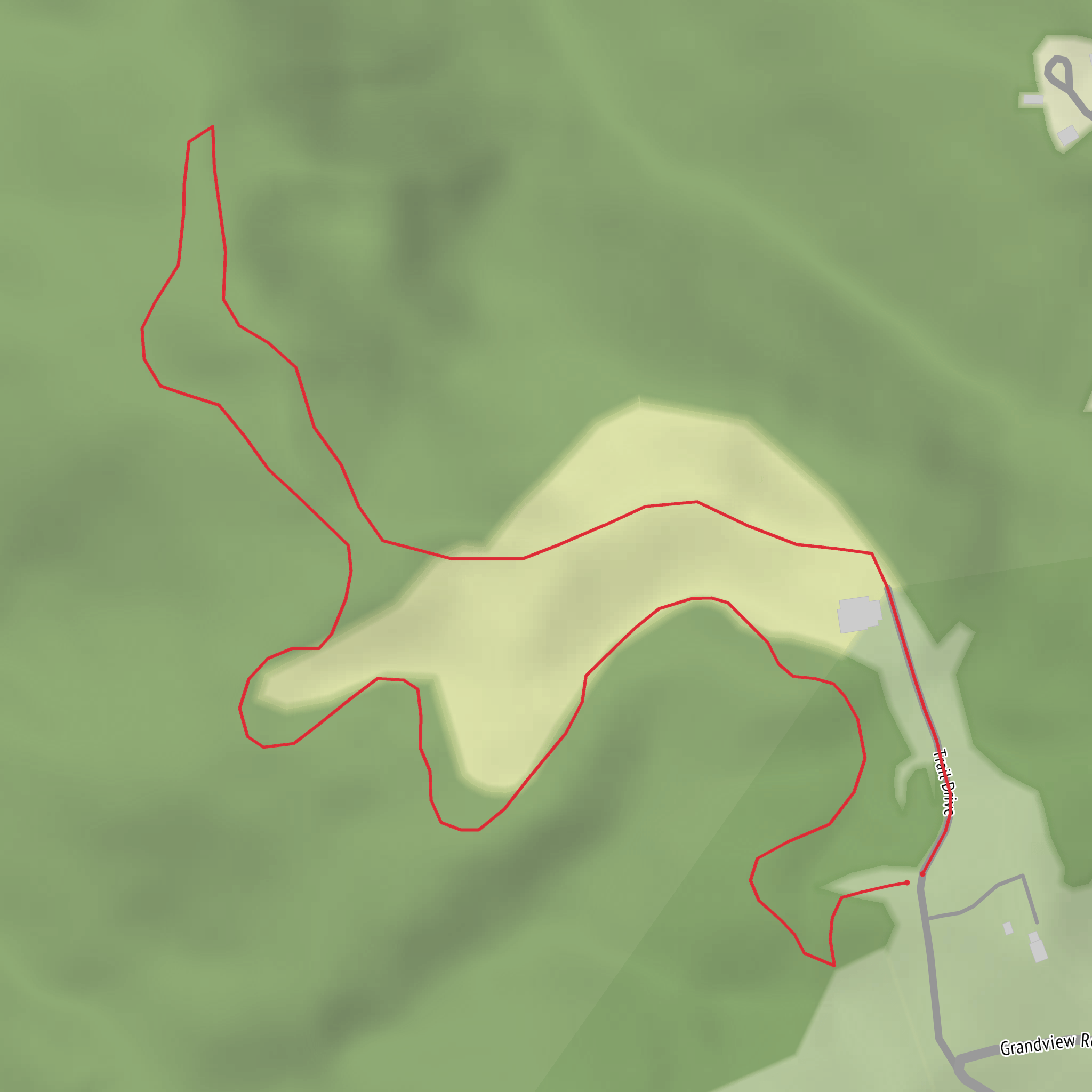 Two Mile and Four Mile Loop Trail mobile static map