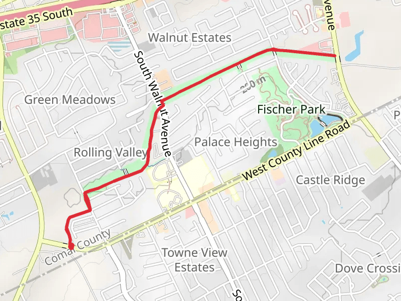 Hoffman Park via County Line Memorial Trail