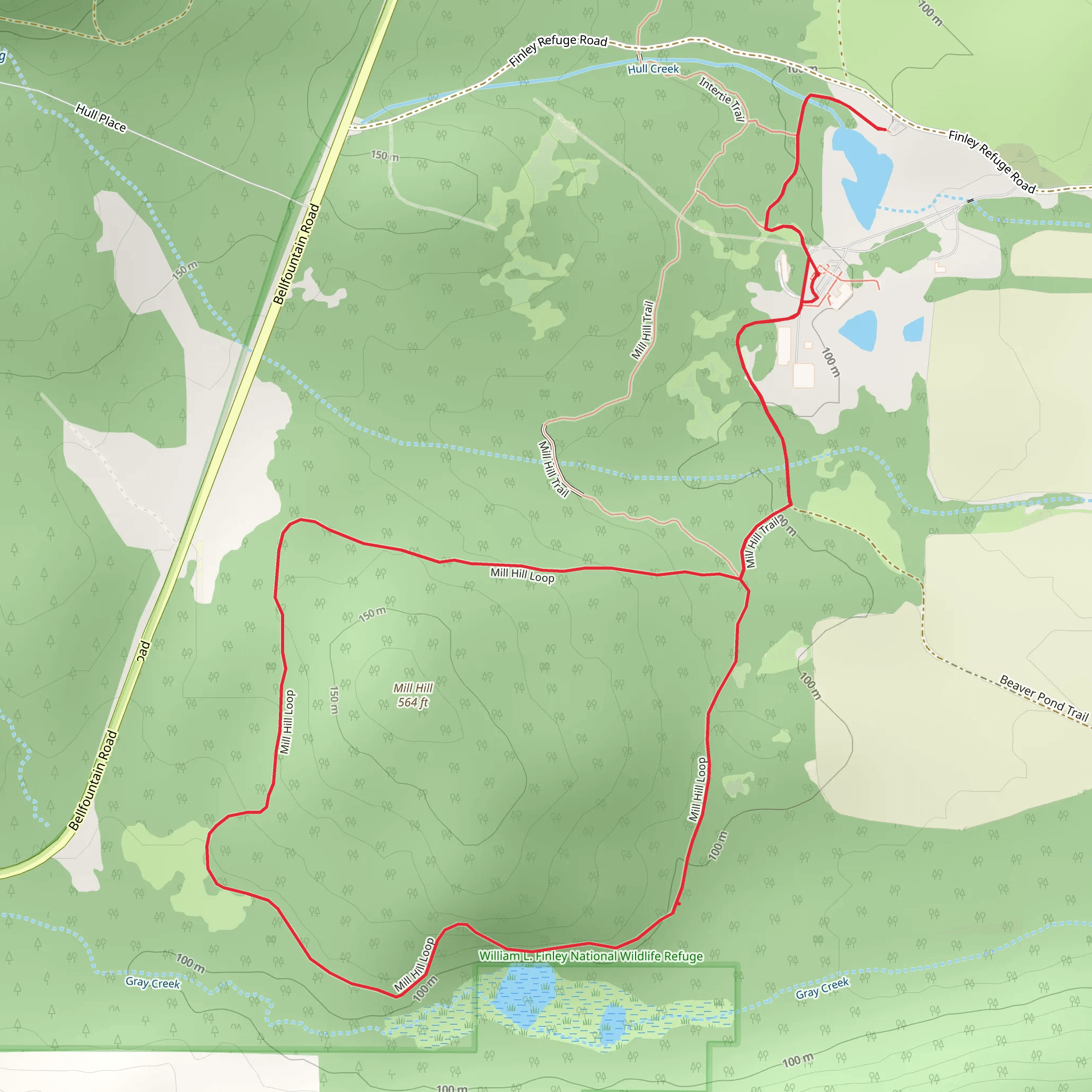 Mill Hill Loop mobile static map