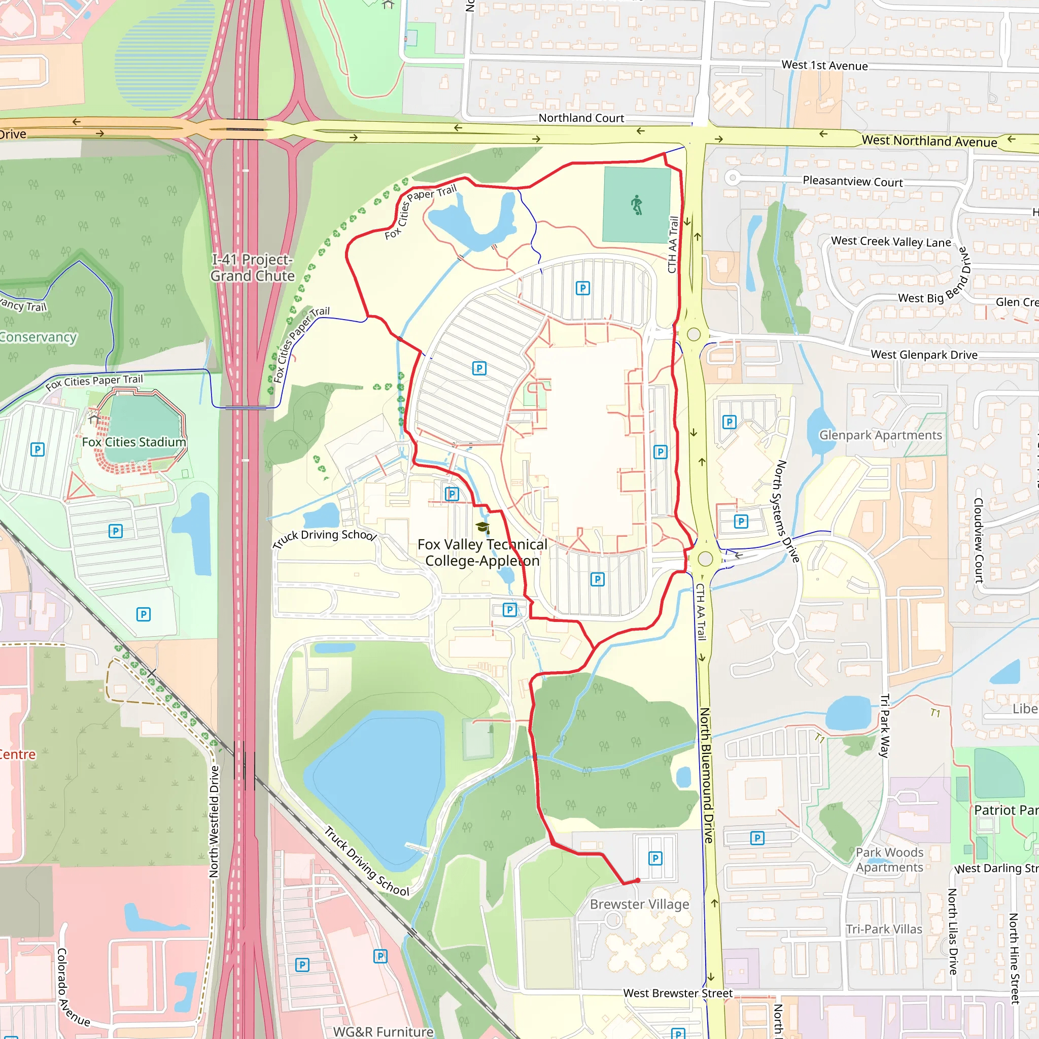 Stone Bridge and Yellow Route Loop Trail mobile static map
