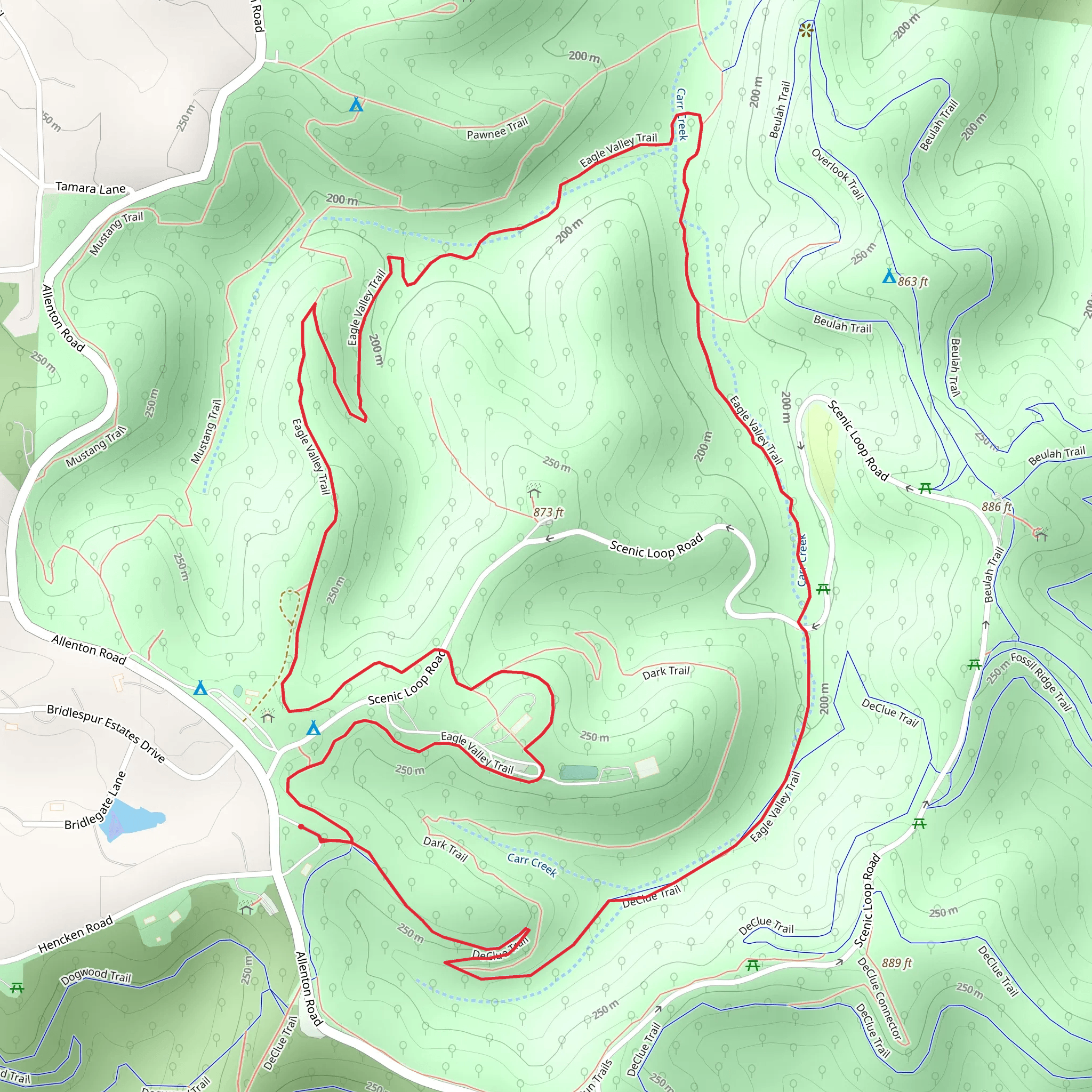 Eagle Valley Loop Trail mobile static map