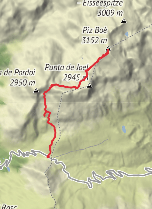 Hike from Canazei mobile static map