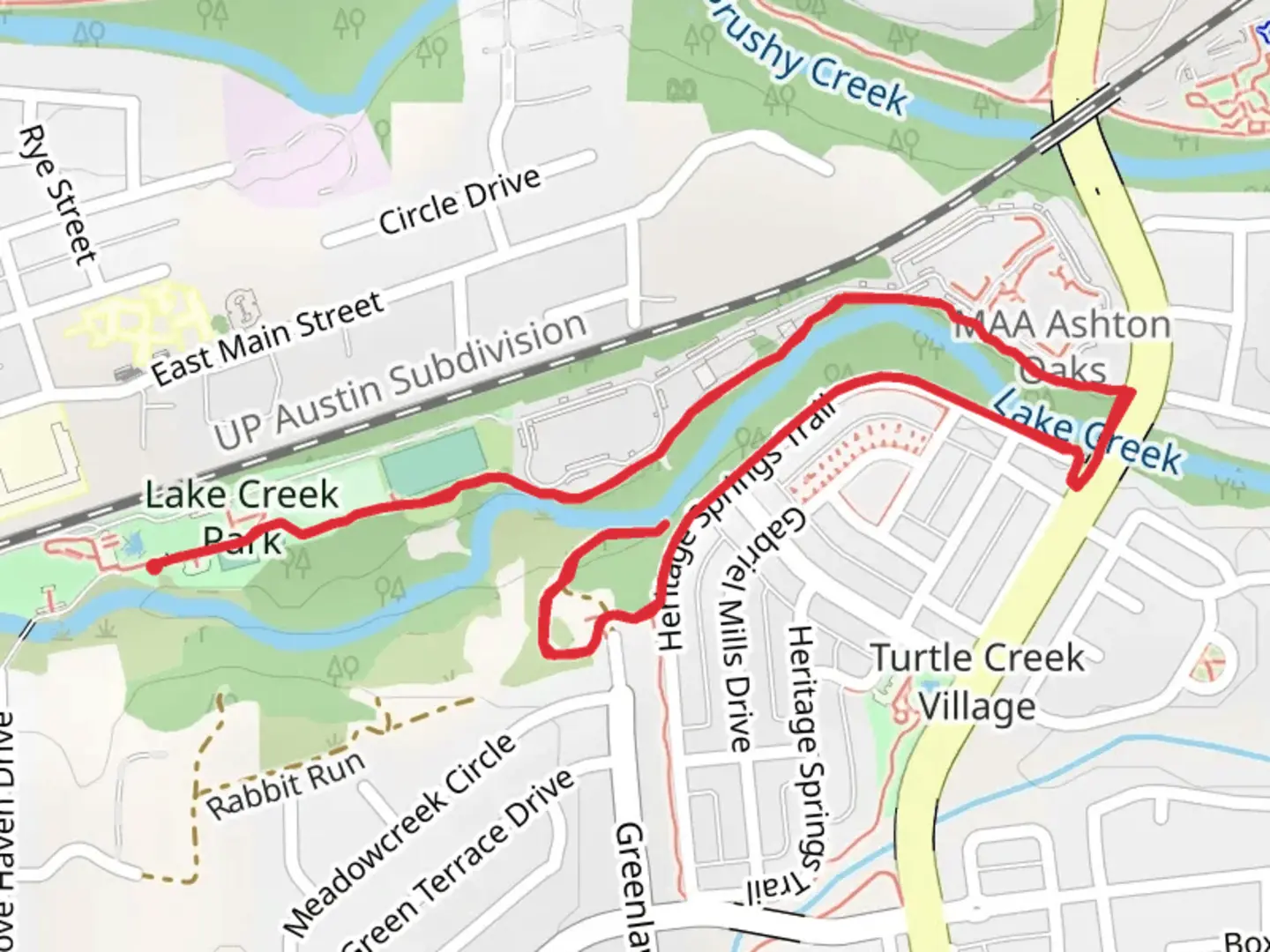 An image depicting the trail Lake Creek from Lake Creek Pool and its surrounding area.