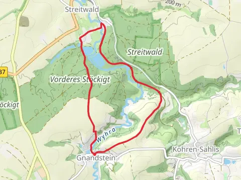 Burg Gnandstein and Vorderes Stockigt Loop