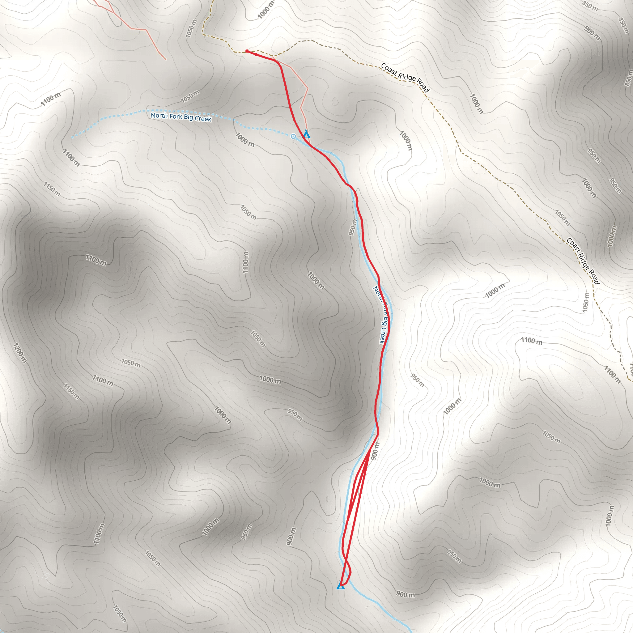 Bee Camp Trail mobile static map