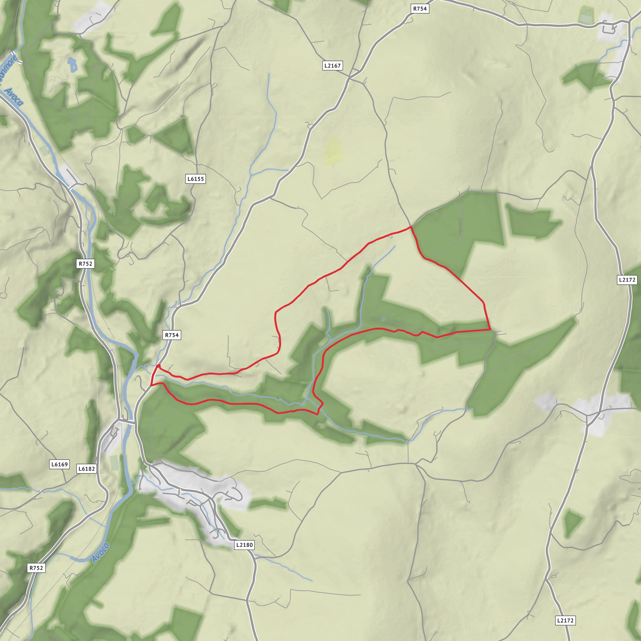 Avoca forest walk mobile static map