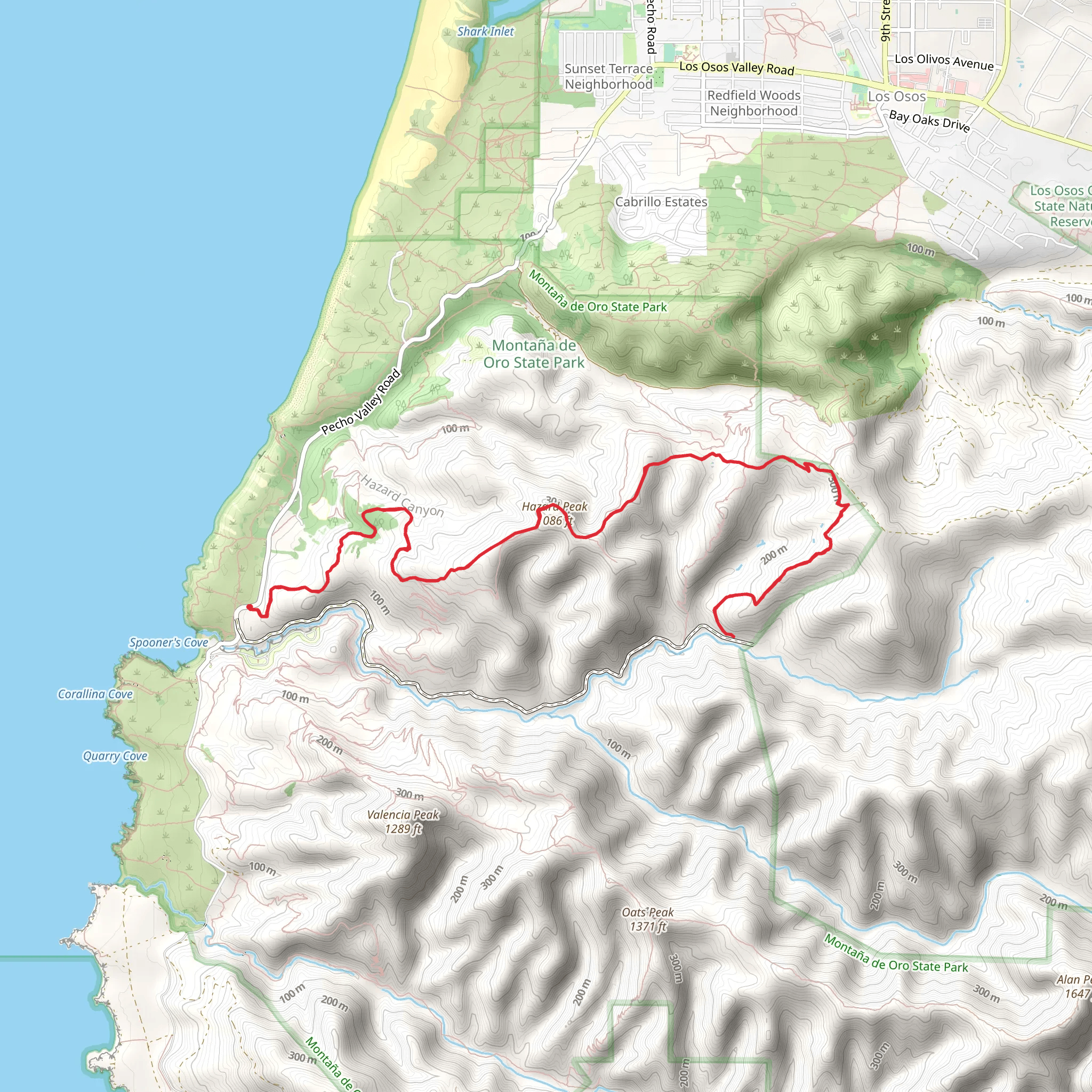 East Boundary Trail via Hazard Peak mobile static map