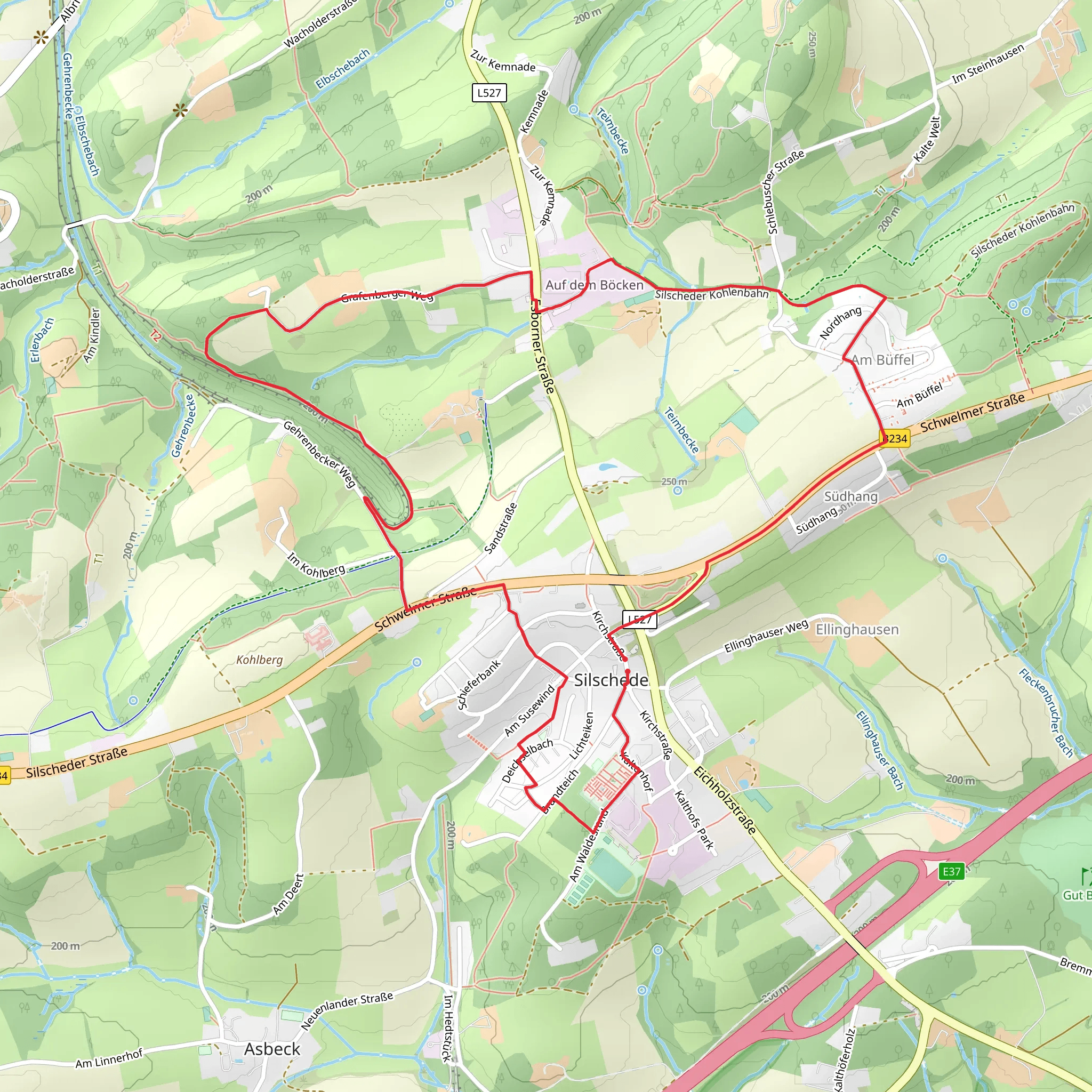Rundwanderweg Silschede mobile static map