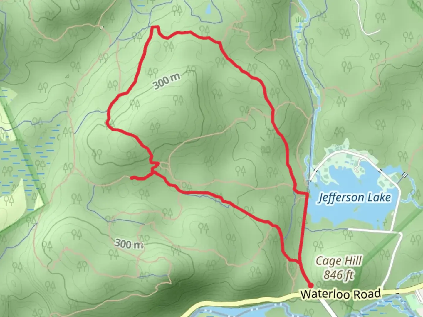 An image depicting the trail Jefferson Lake - Ranger Loop Trail and its surrounding area.