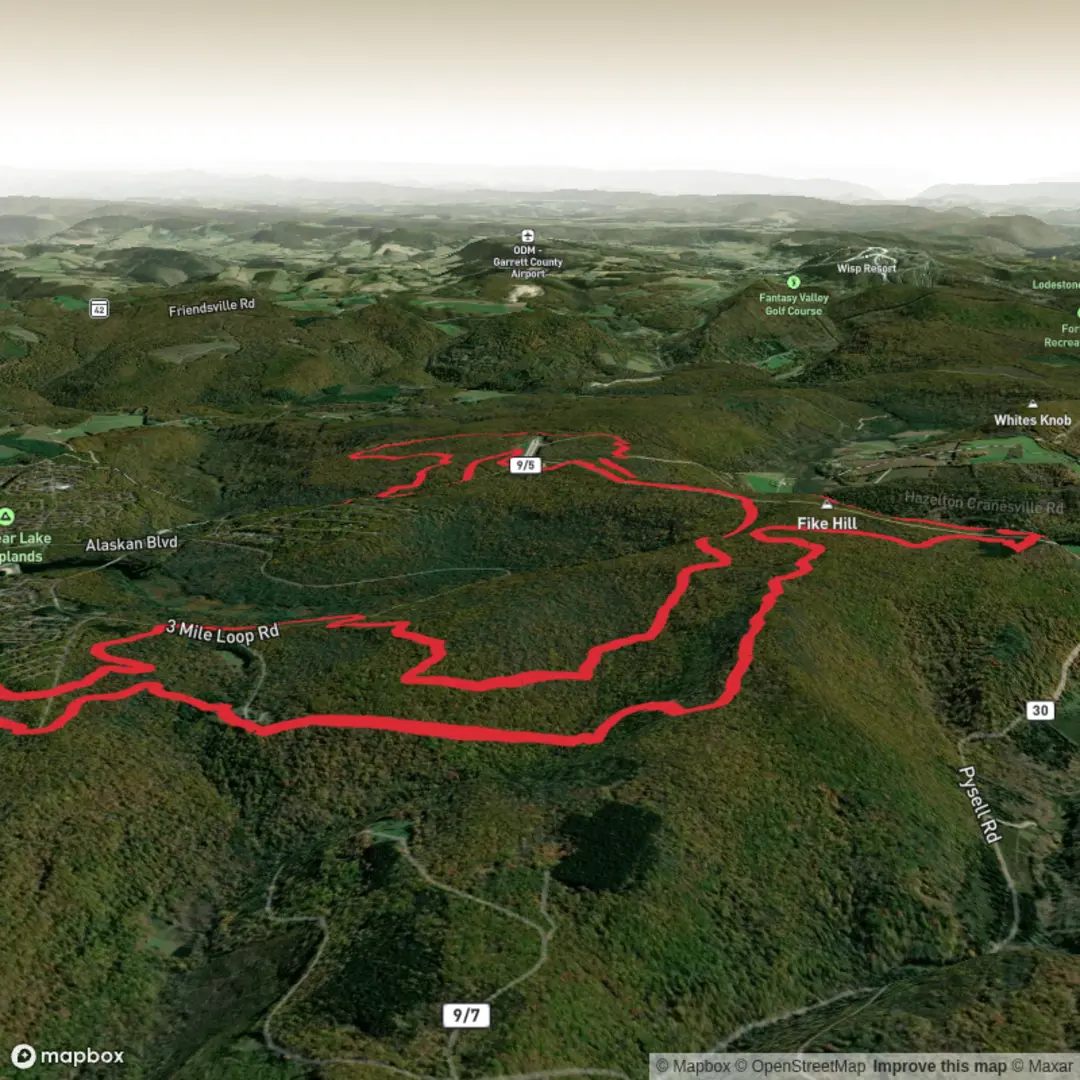 An image depicting the trail Race Loop - Moderate and its surrounding area.