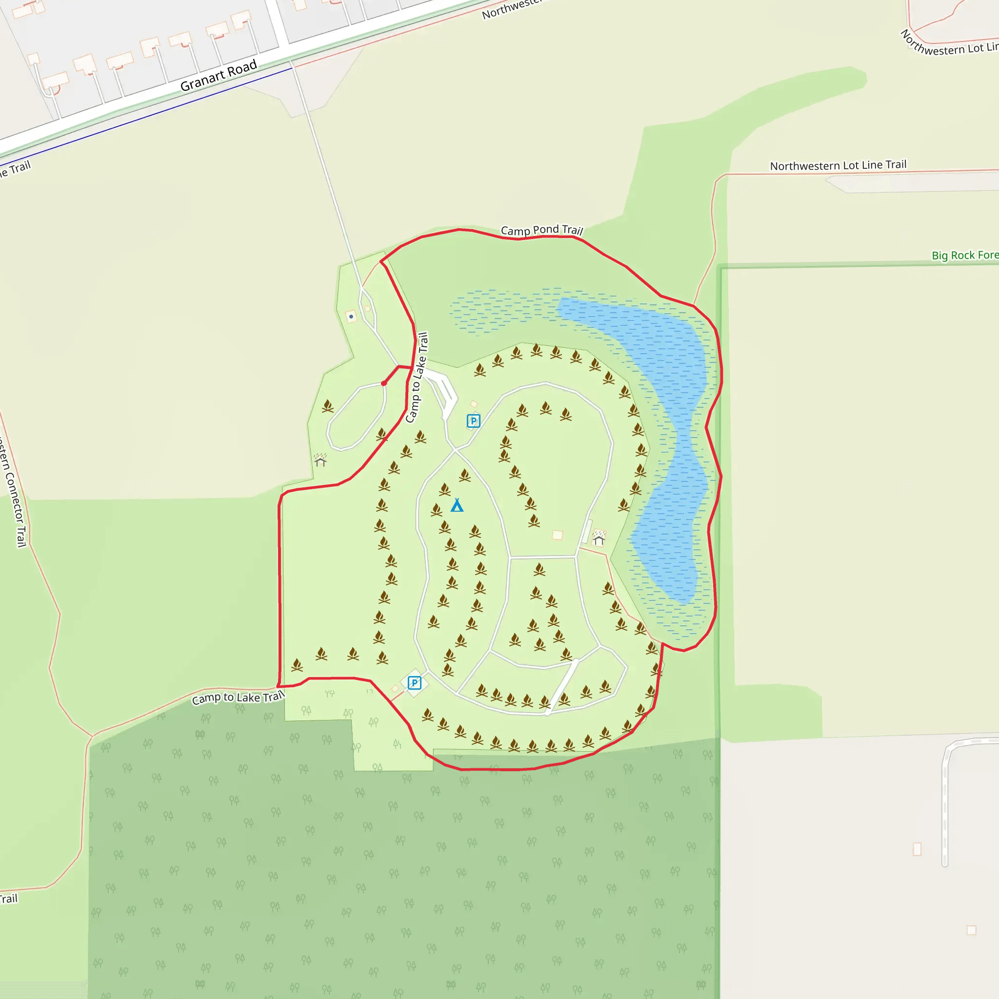 Big Rock Campground Loop mobile static map