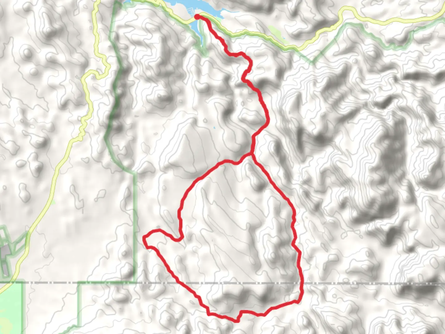 An image depicting the trail West Boulder Canyon Loop and its surrounding area.
