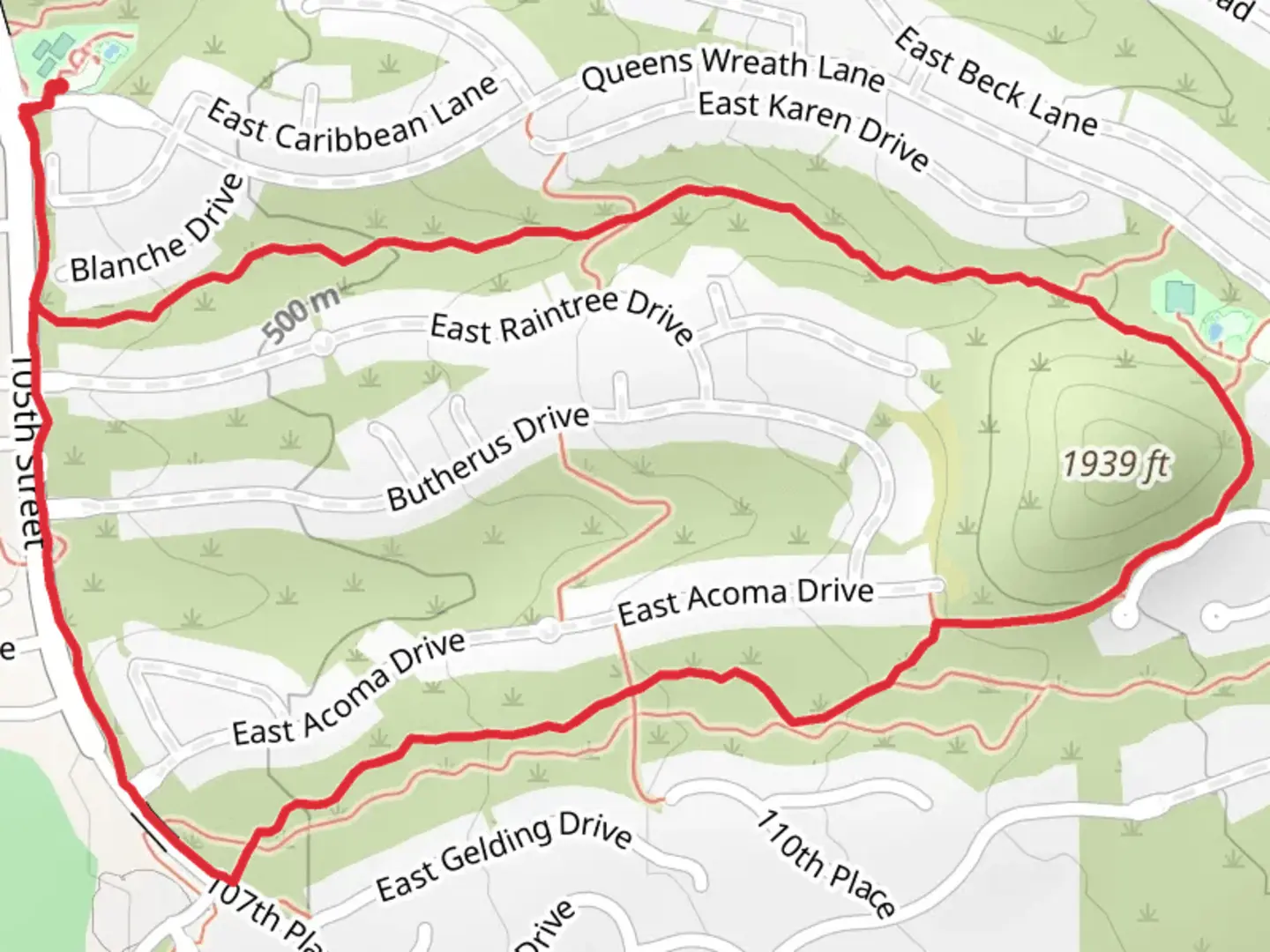 An image depicting the trail Javelina Loop Trail and its surrounding area.