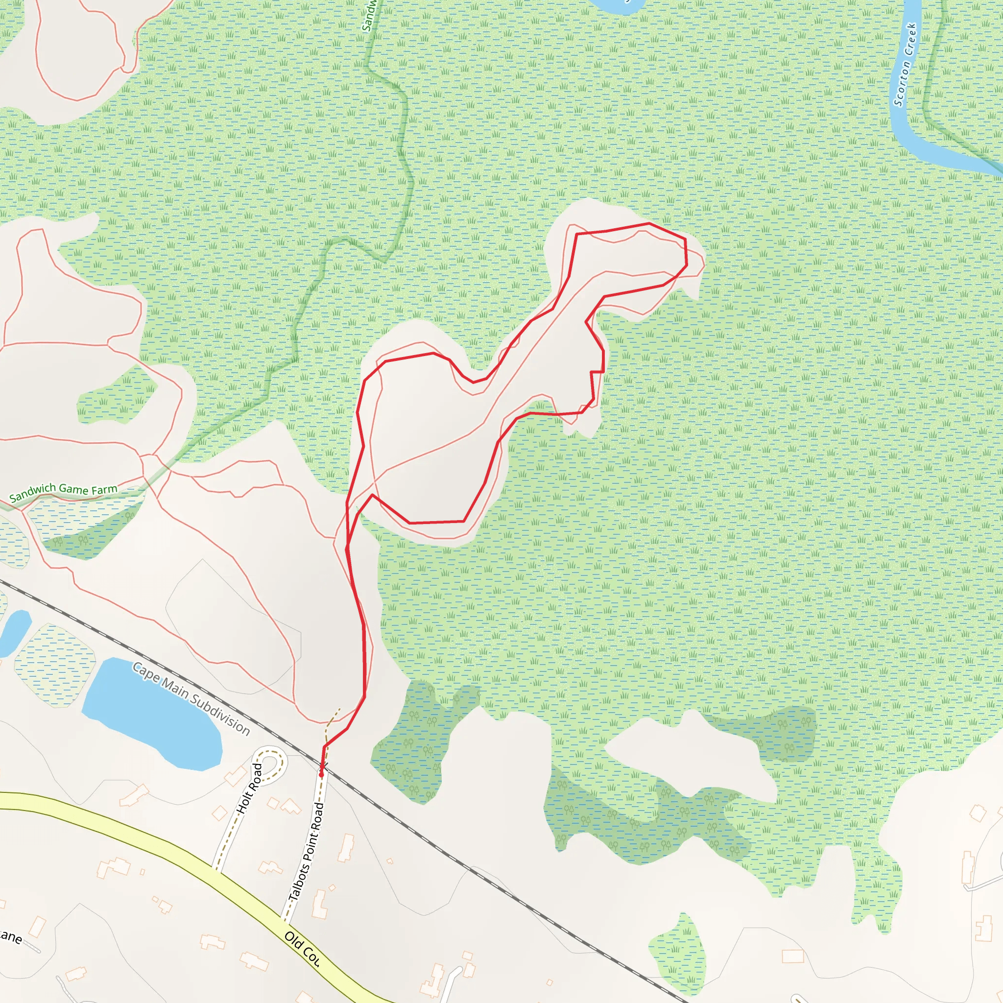 Old County Way North Loop mobile static map