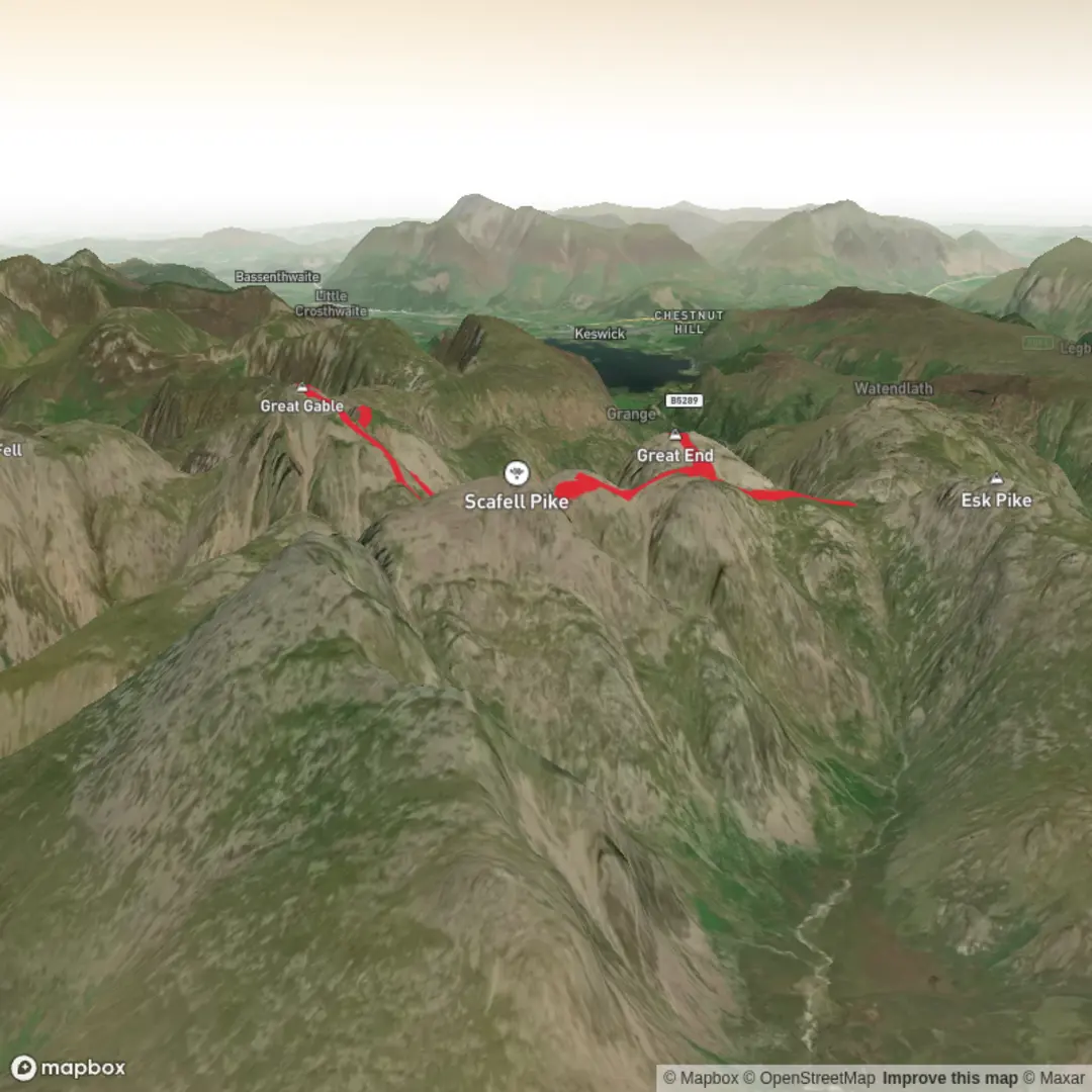 An image depicting the trail Lake District National Park - May 6 and its surrounding area.