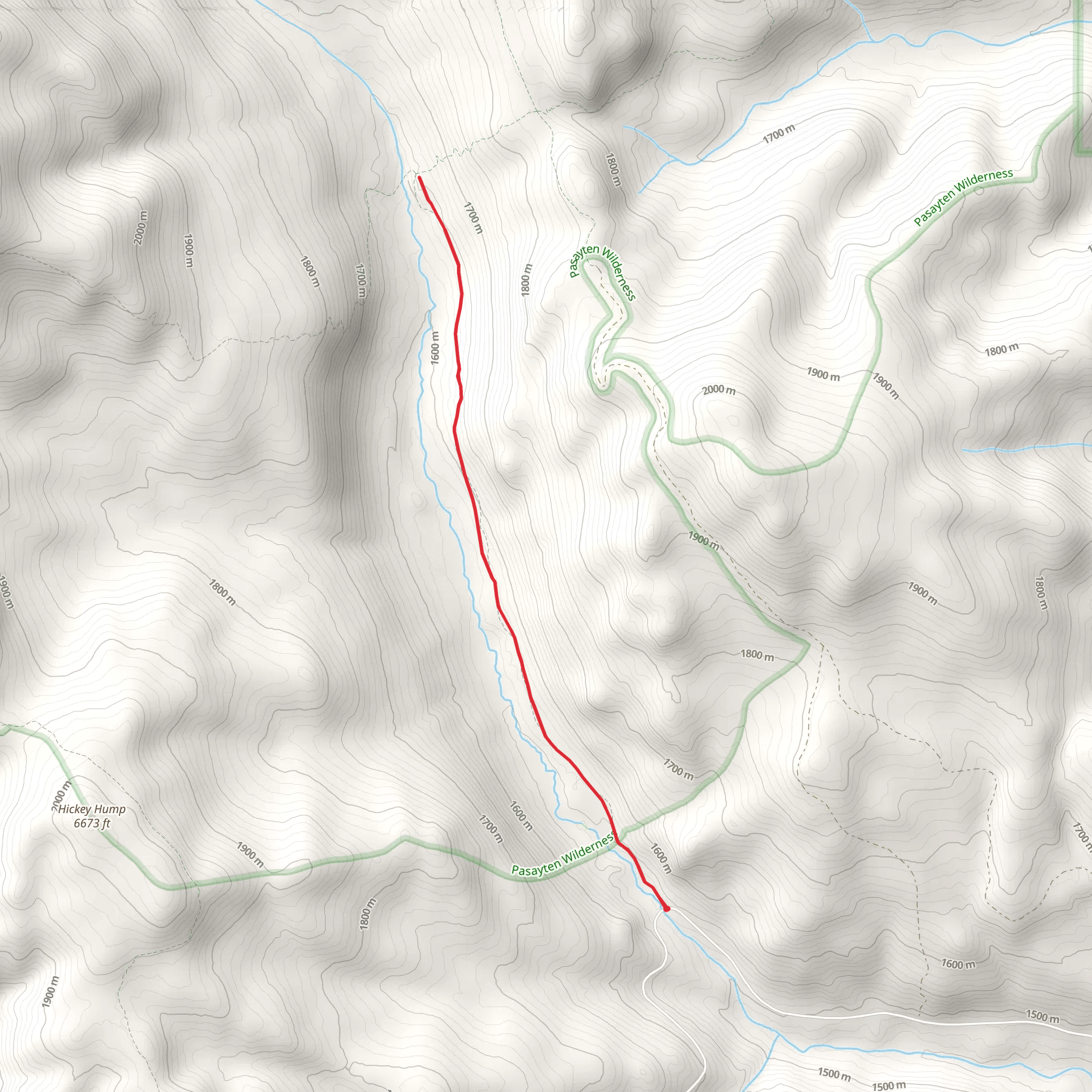 Middle Fork Trail mobile static map