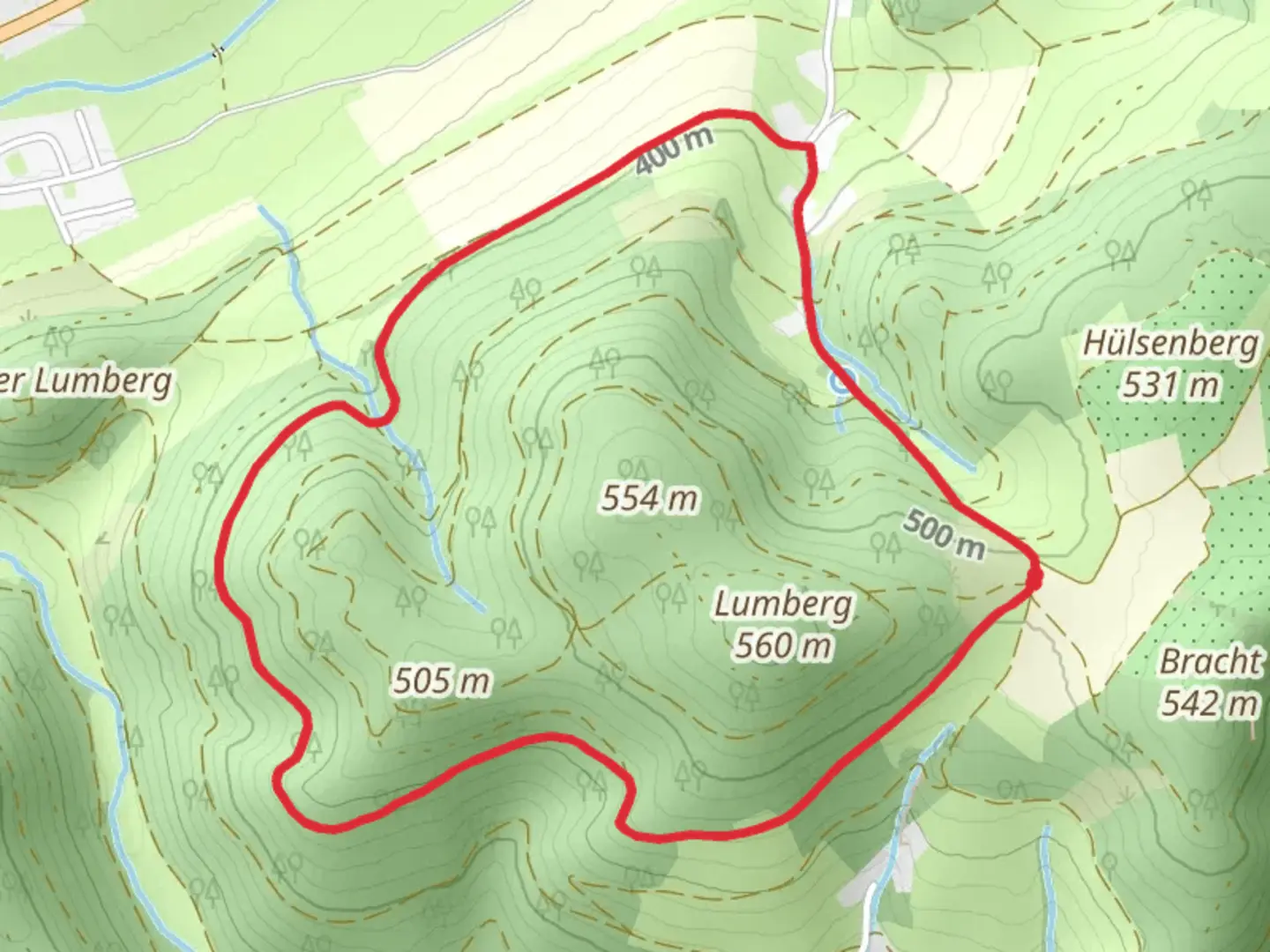 An image depicting the trail Twismecke Rundweg Loop and its surrounding area.
