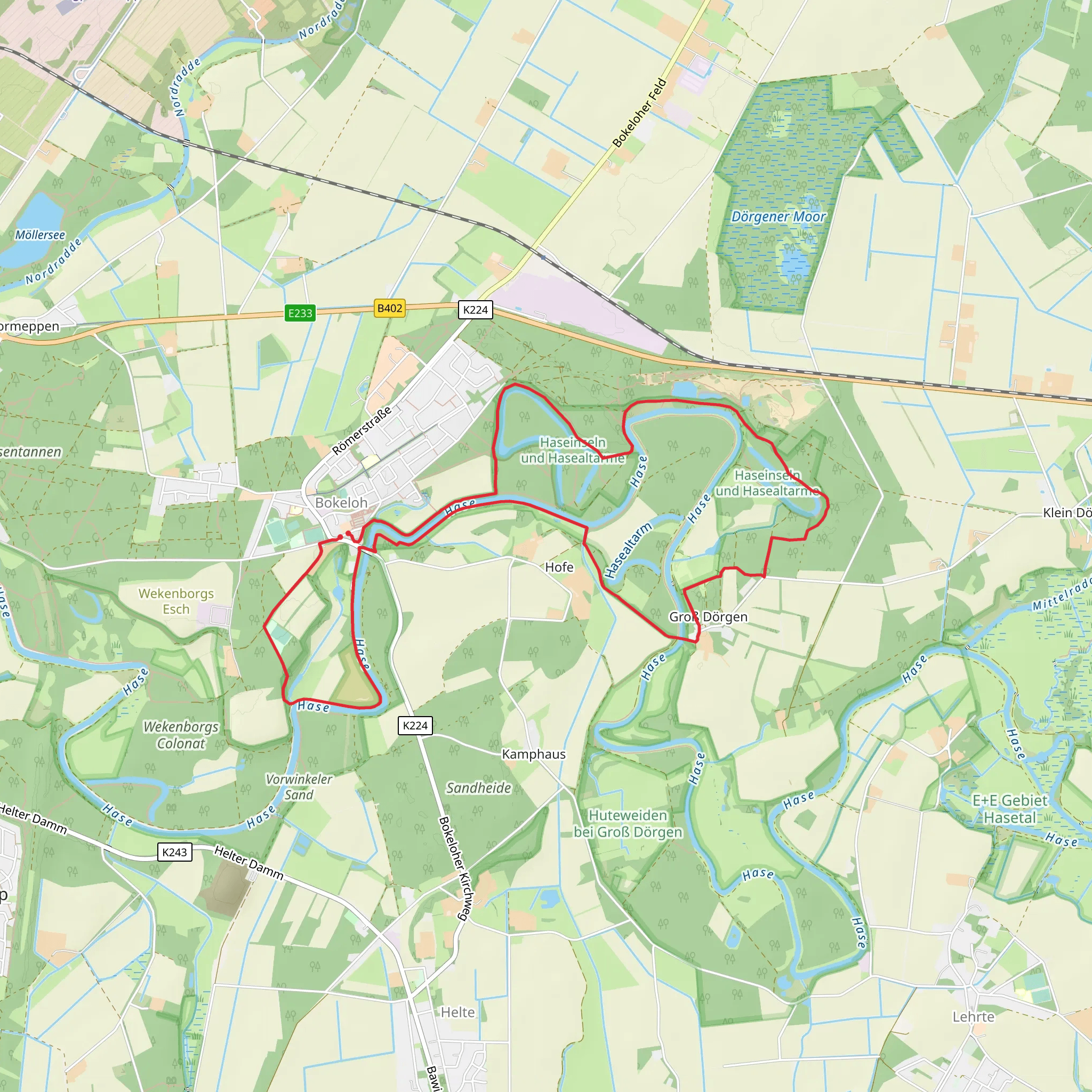Hase via Huenenweg mobile static map