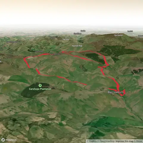 Swineside Law, Russell's Cairn and Windy Gyle Loop