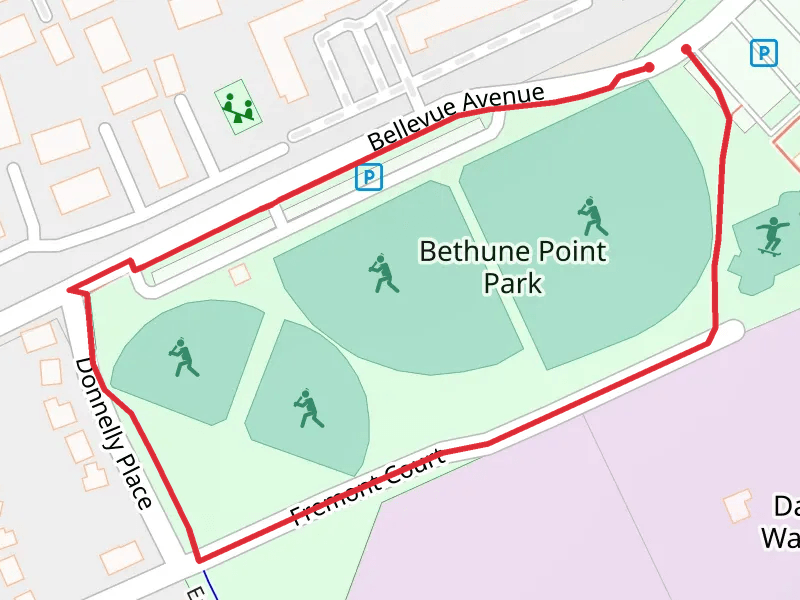 East Coast Greenway in Bethune Point Park Loop