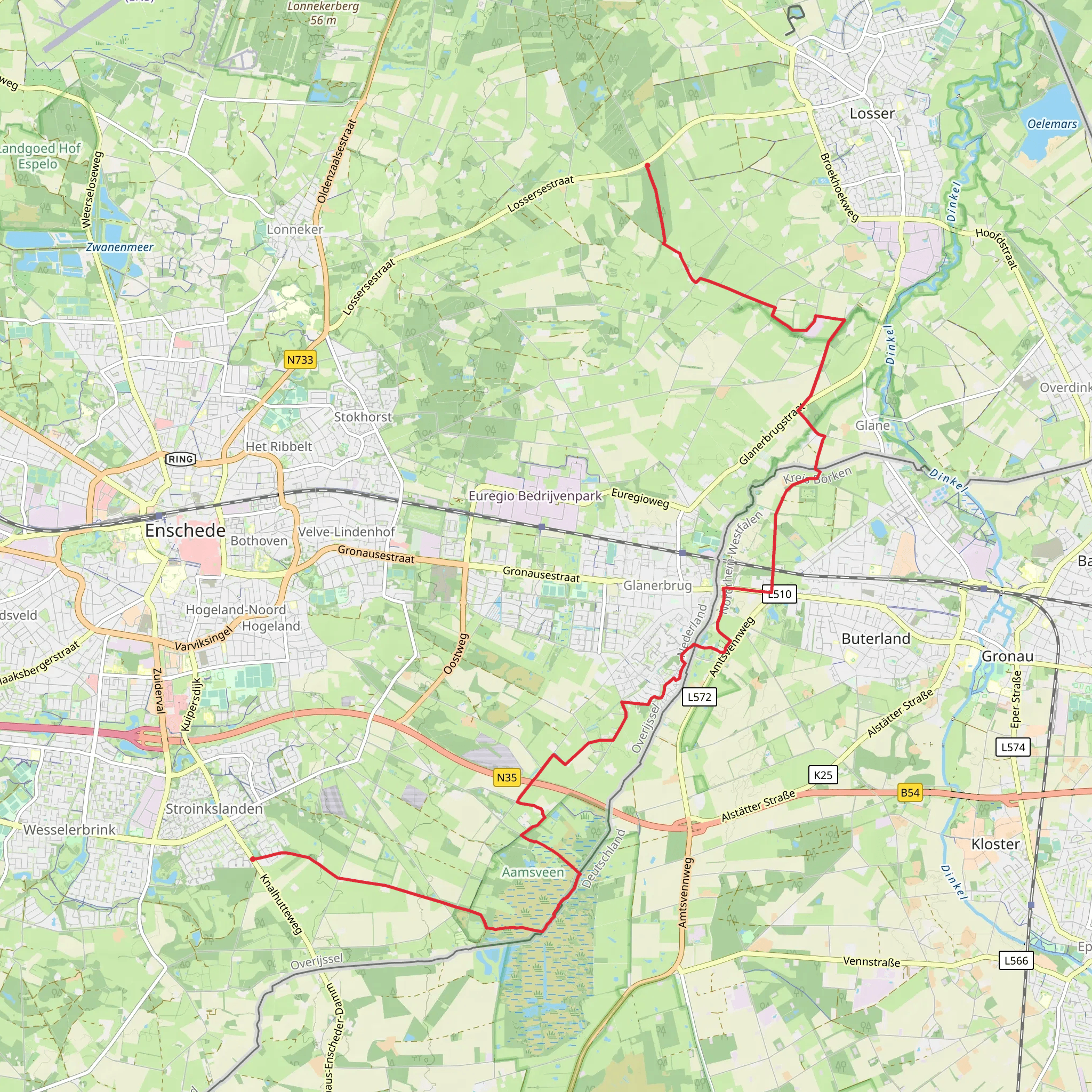 Stroinkslanden via Horsterveld Weg and Bredel Weg mobile static map