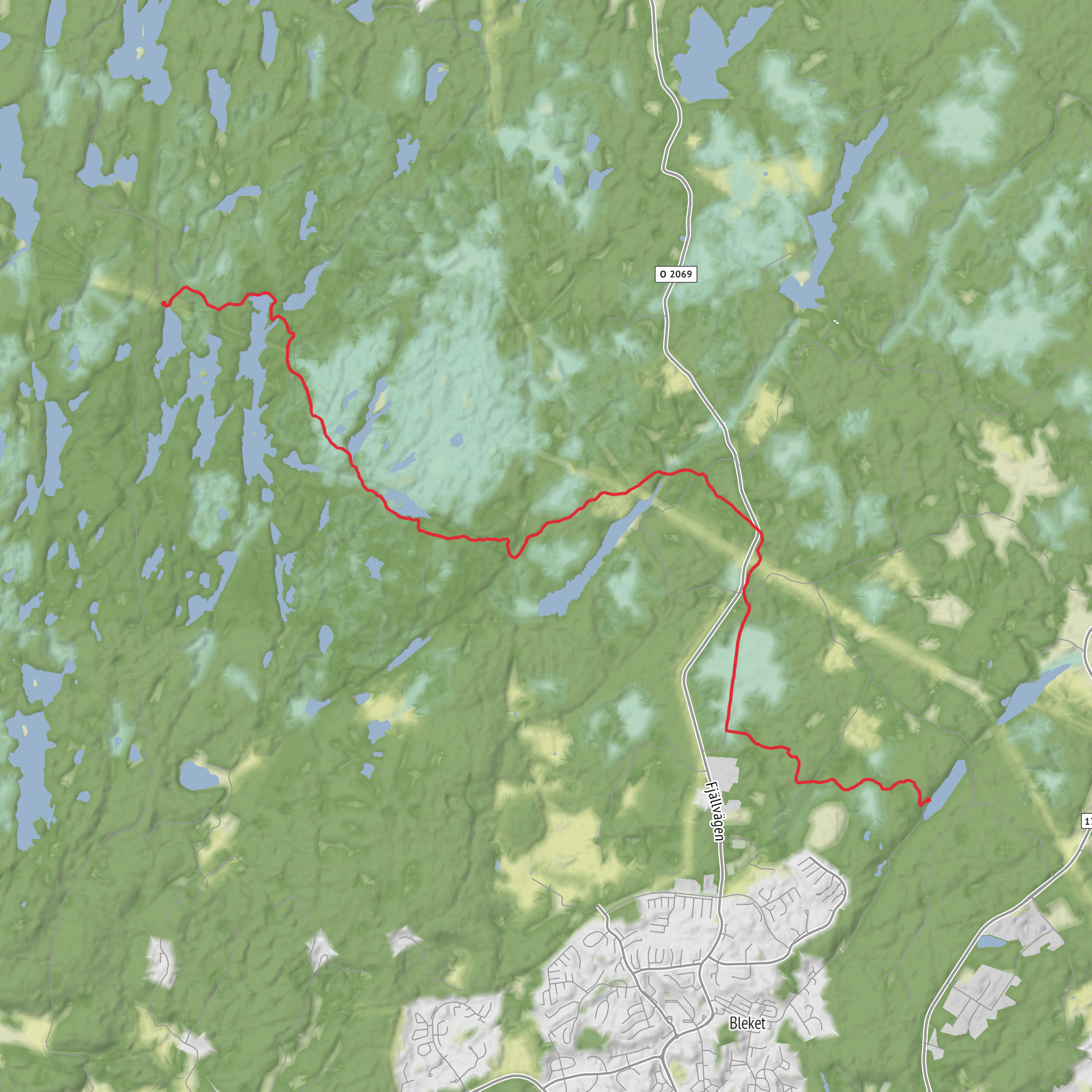Bohusleden Trail stage 14 Northbound mobile static map