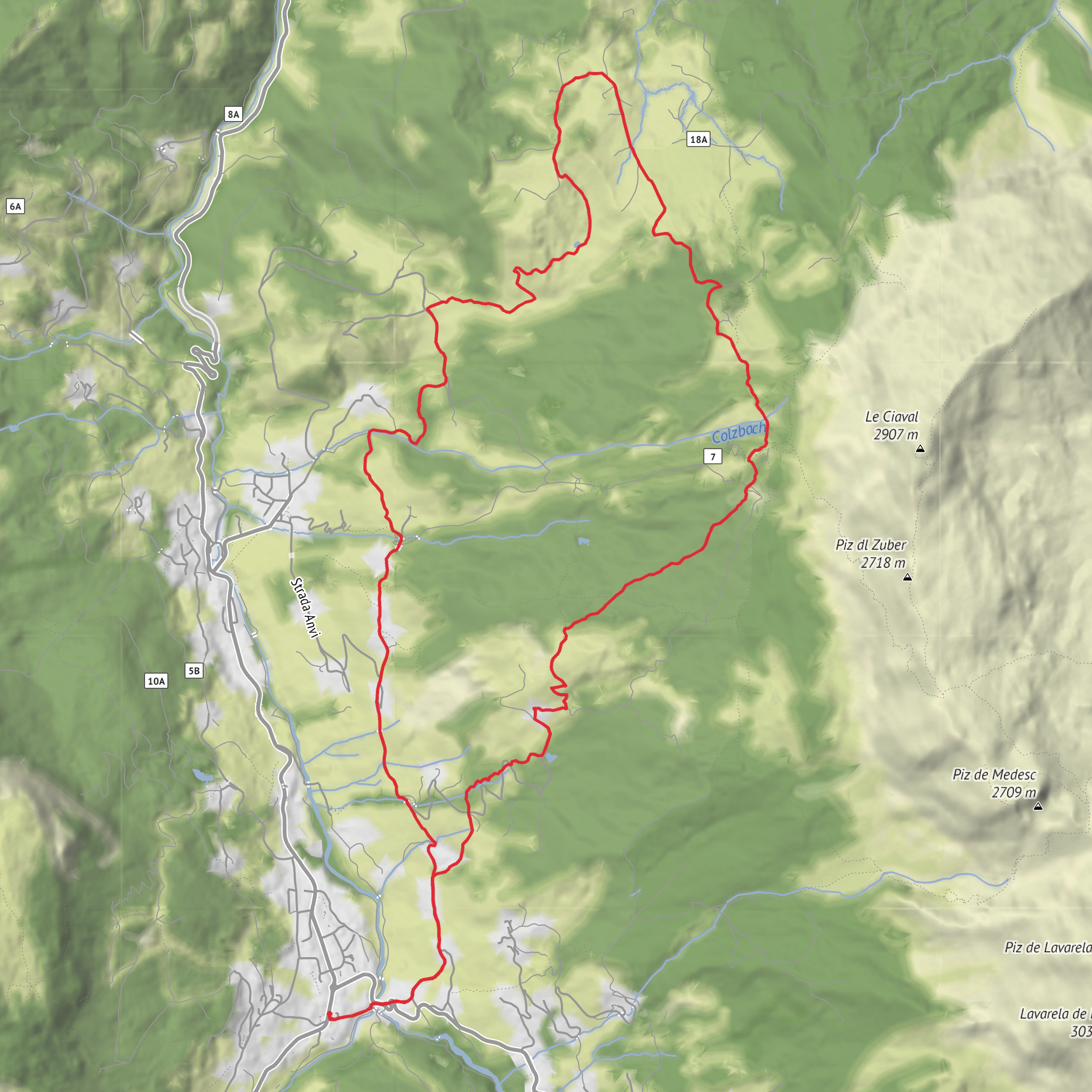 Hike 8 - 08 La_Villa__Rifugio_Santa_Croce__Armentara__Oies mobile static map