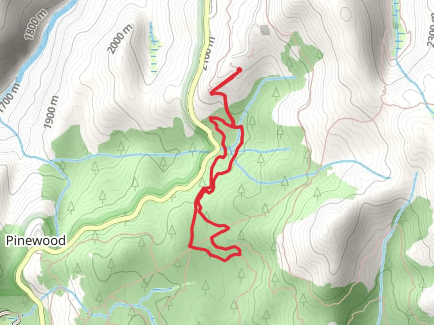An image depicting the trail The House Loop and its surrounding area.