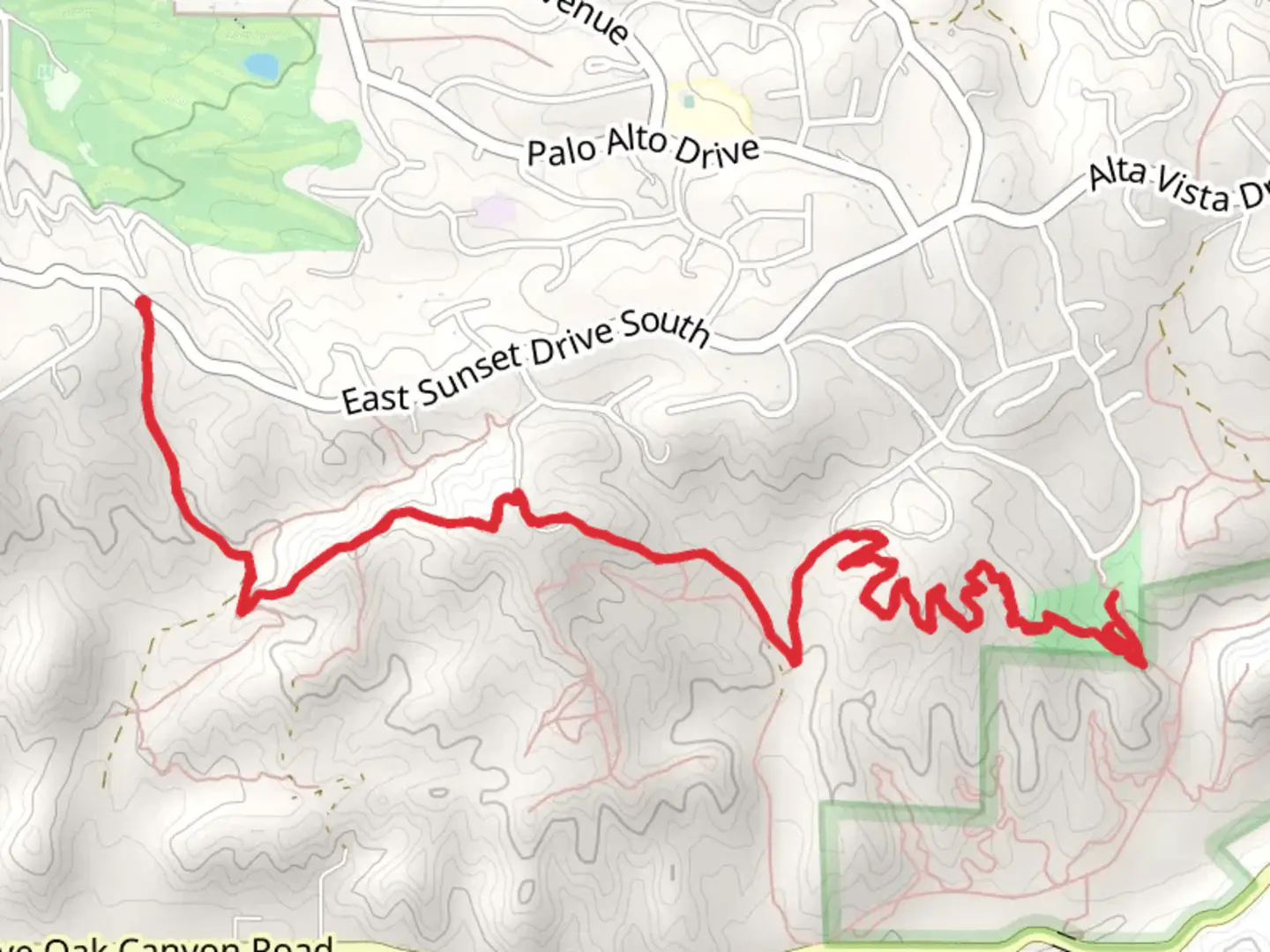 An image depicting the trail Oakmont Trail and its surrounding area.