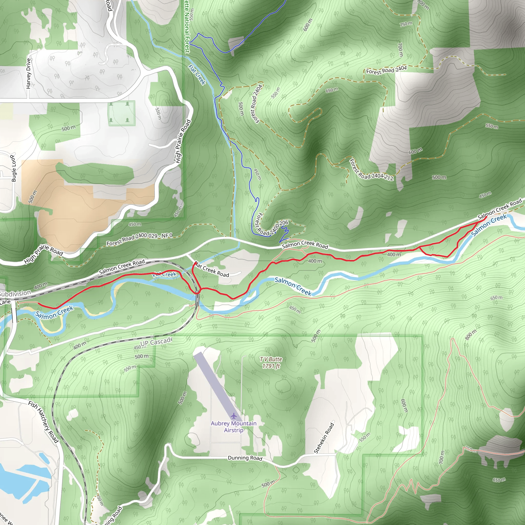 Salmon Creek Trail - Salmon Creek Road mobile static map