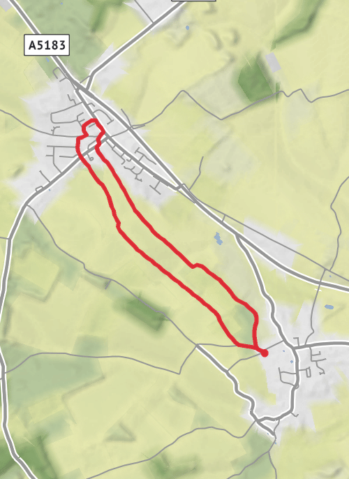 Hike on Flamstead to Markyate Noke. mobile static map