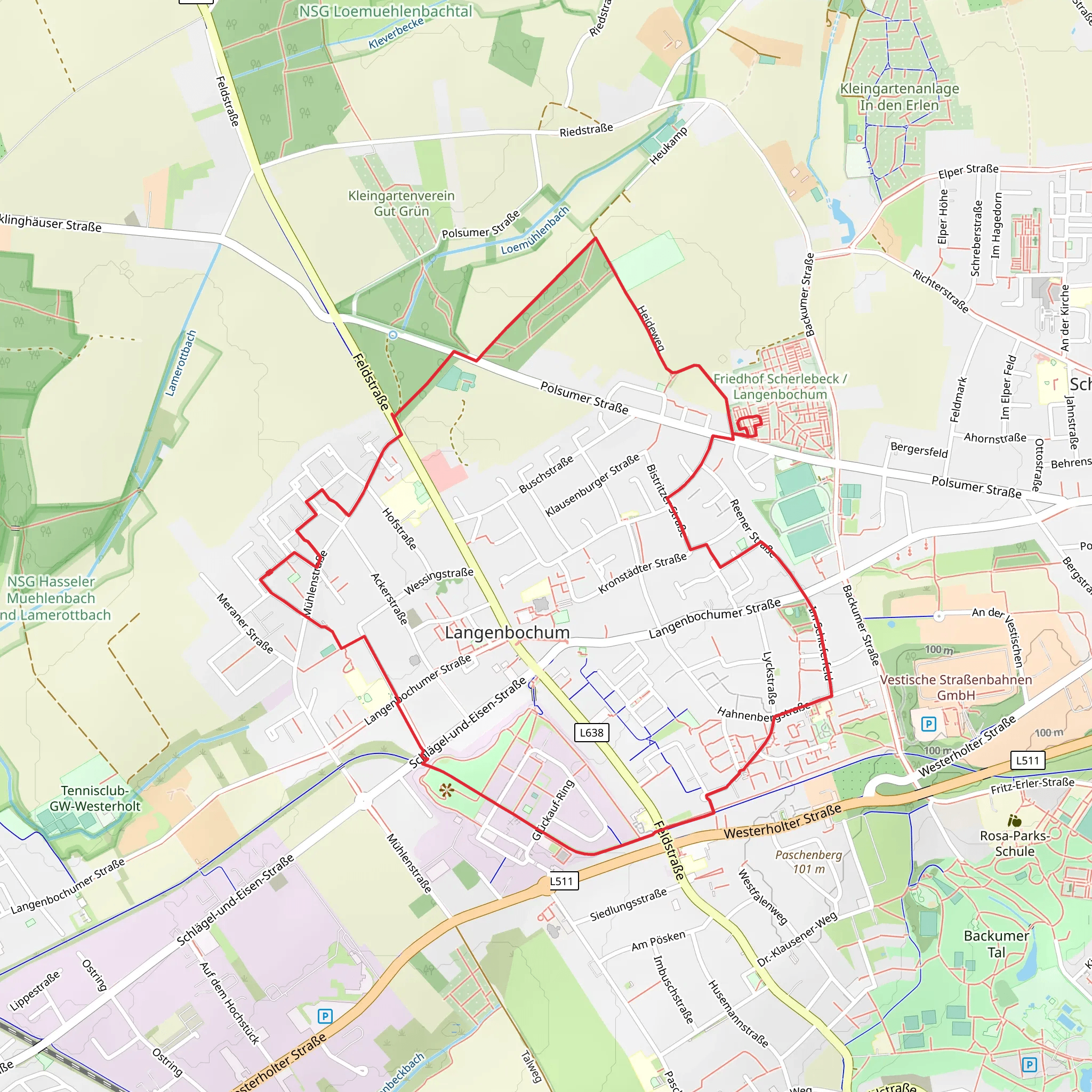 Zechenbahntrasse Allee des Wandels and Heideweg Loop mobile static map
