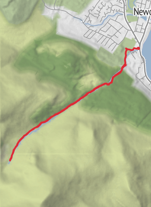 Hike from Newcastle mobile static map