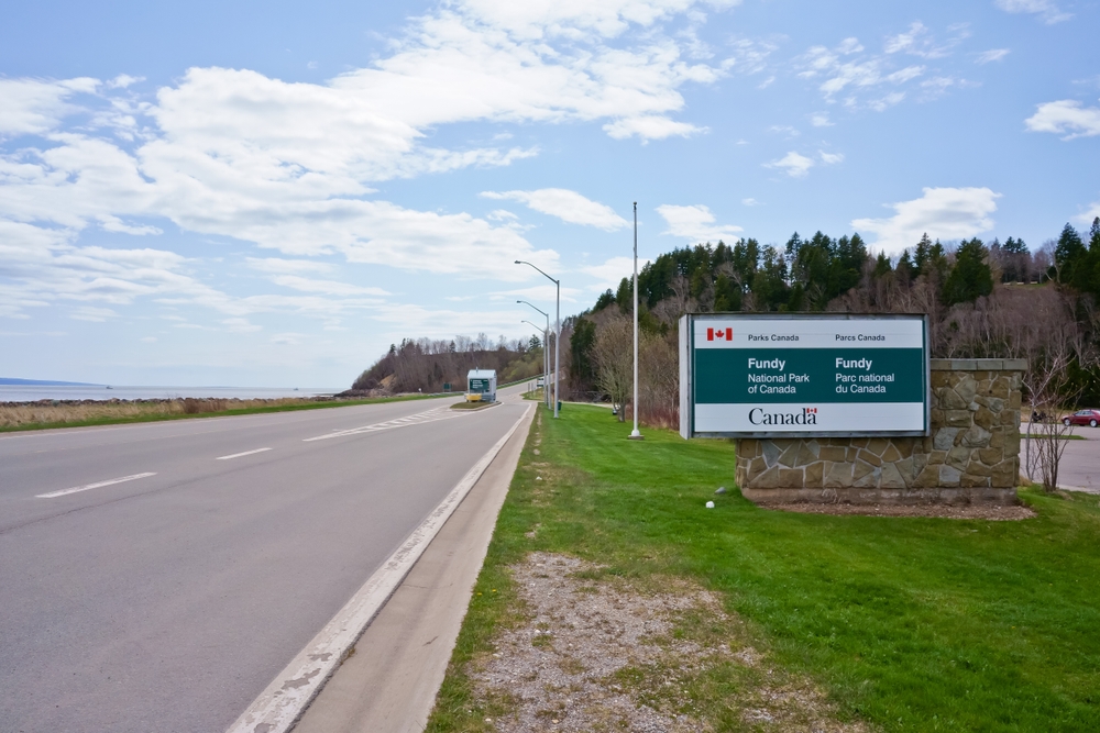 An image depicting the trail Fundy National Park of Canada and its surrounding area.