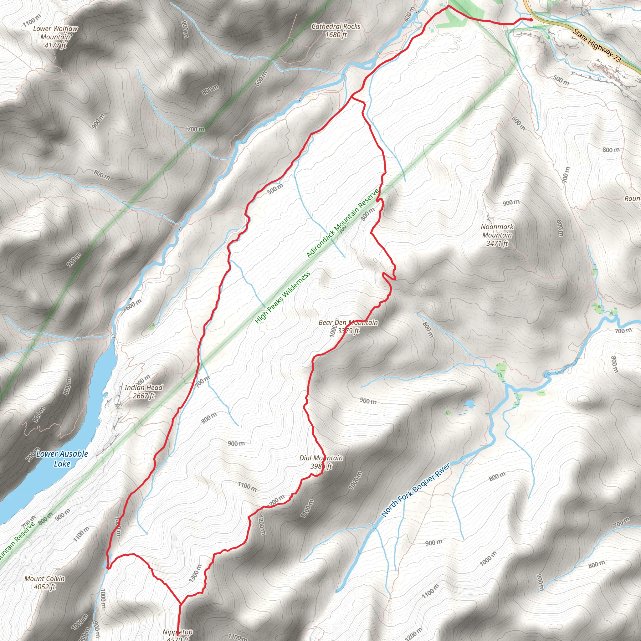 Dial Mountain and Gill Brook Trail mobile static map