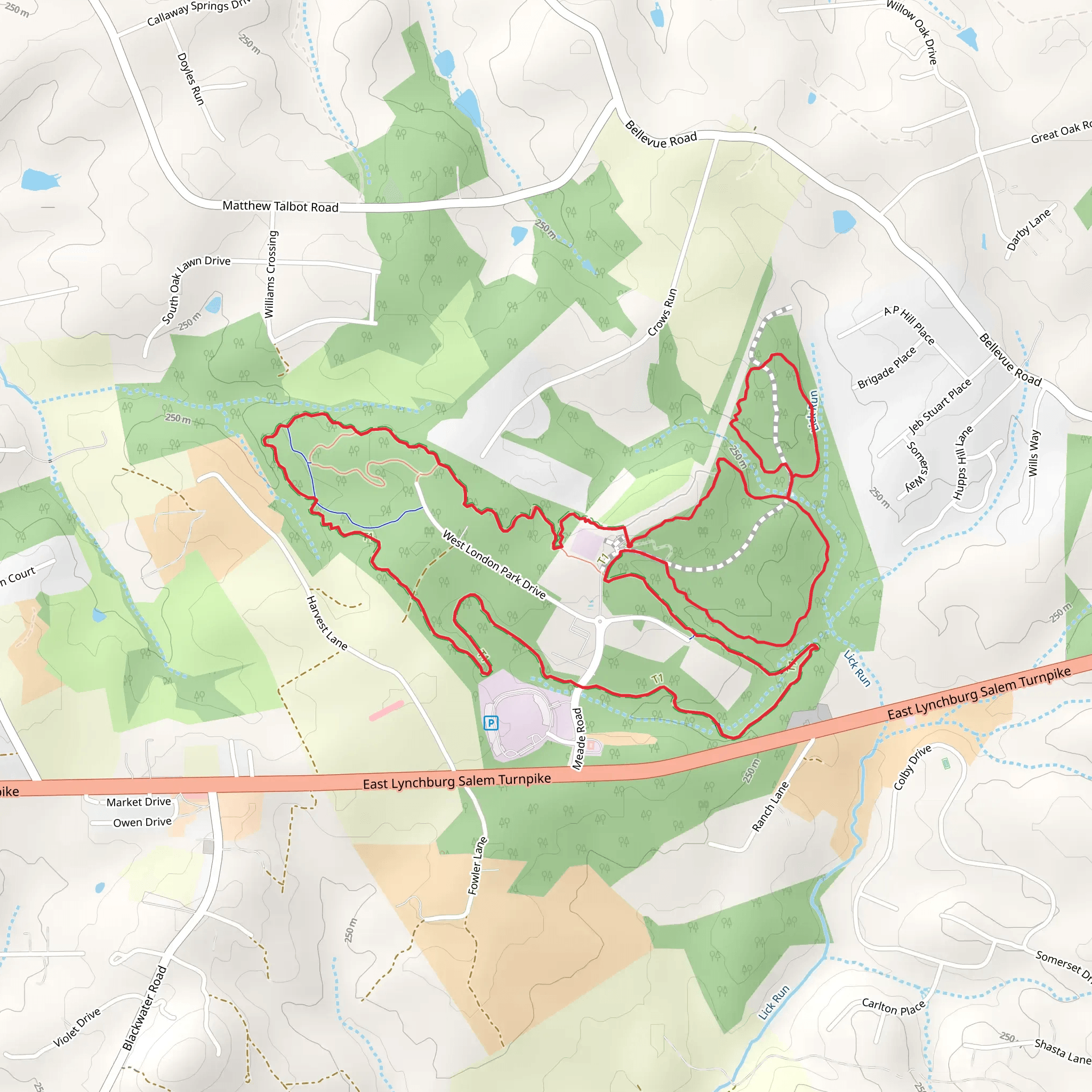 Orange, Blue and Green Loop mobile static map