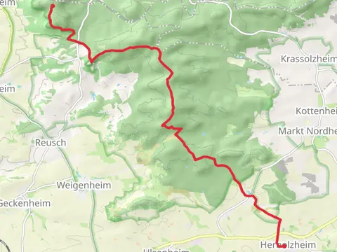 Herbolzheim to Kapellberg via Steigerwald Panoramaweg