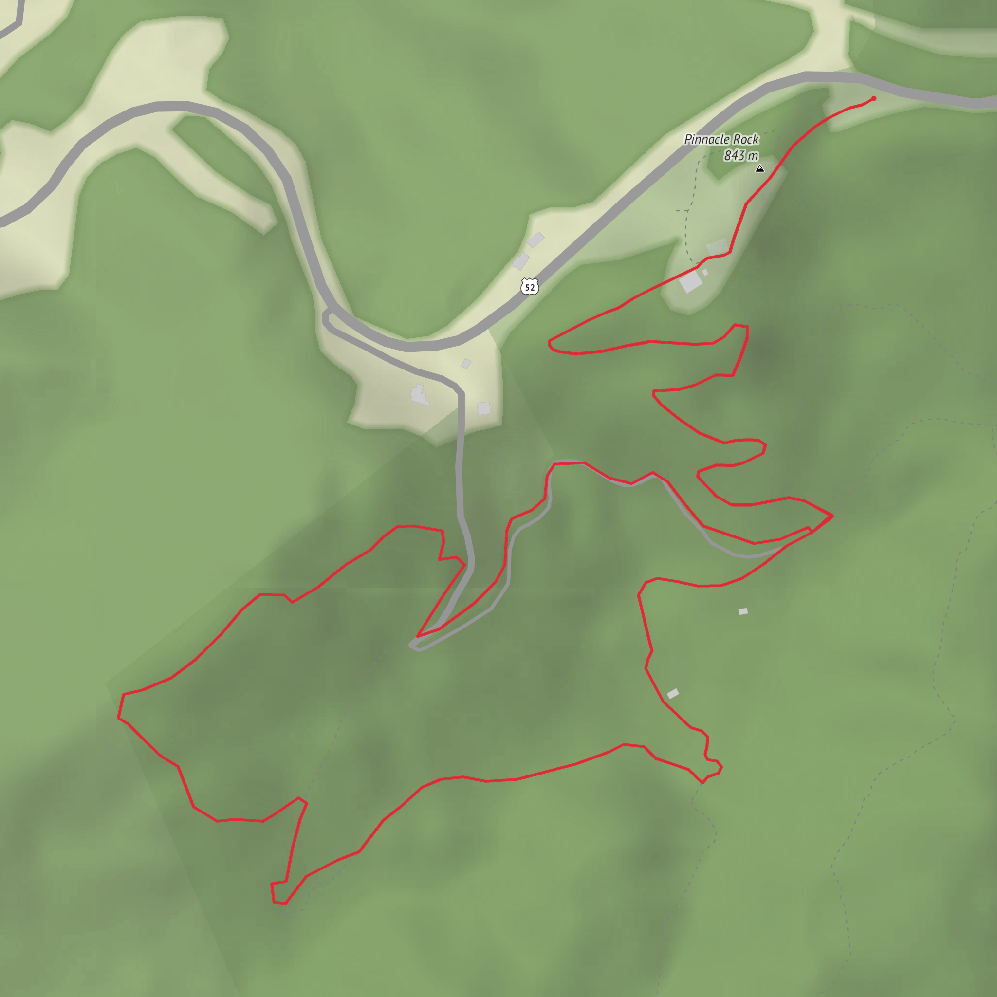 Turkey Rock Trail mobile static map