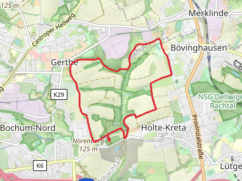 Oberes Oelbachtal and Bövinghauser Dorfstraße Loop
