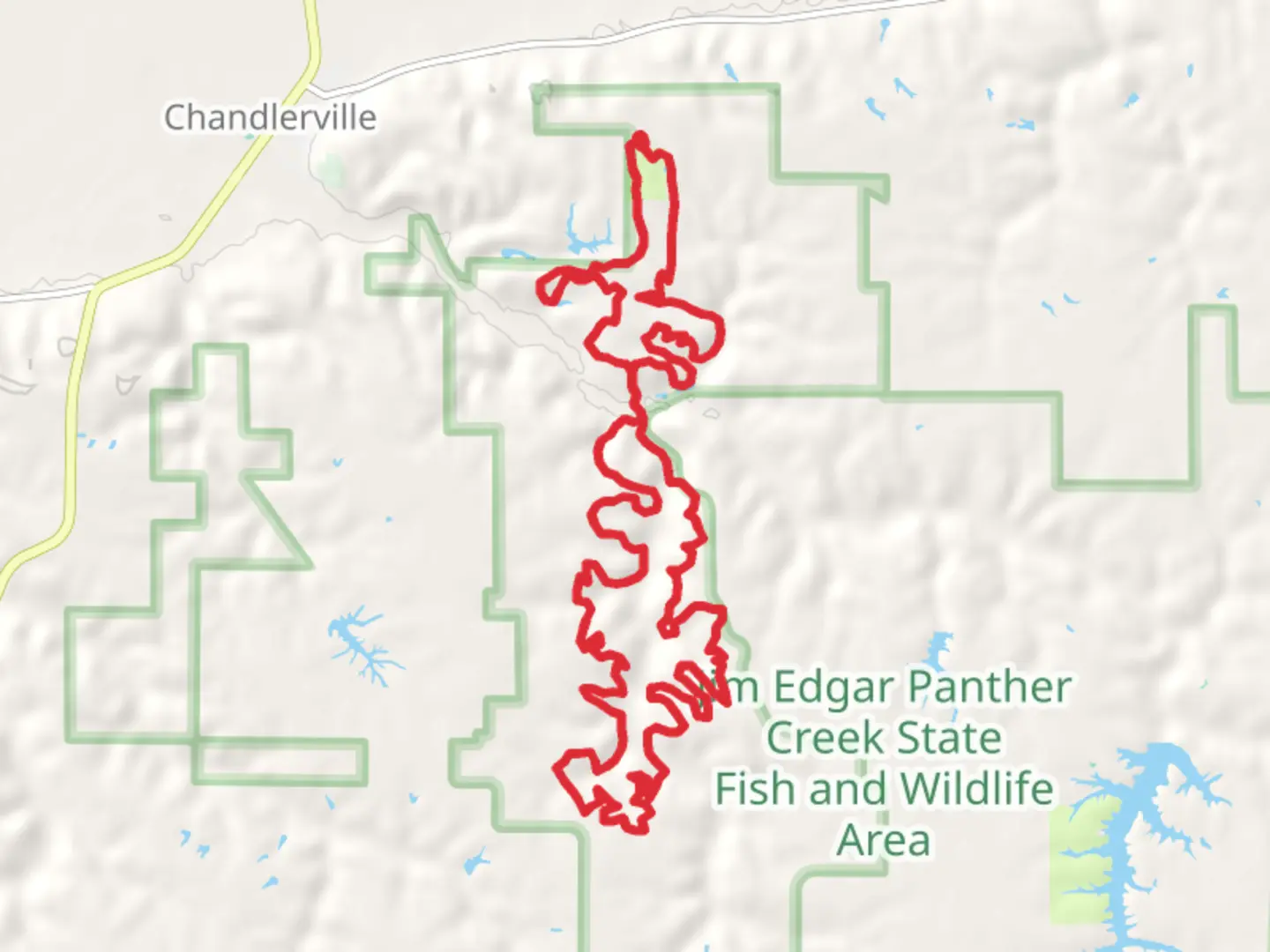 An image depicting the trail Governor's Trail, Yellow and Orange Loop Trail and its surrounding area.