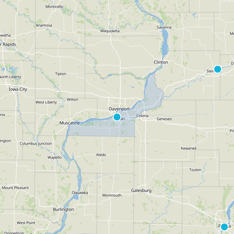 Rock Island County Static Map