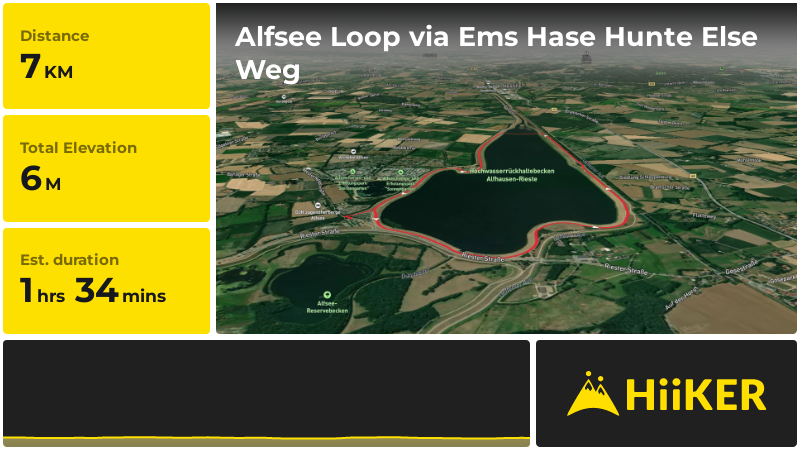 Alfsee Loop via Ems Hase Hunte Else Weg | Osnabrück | Germany