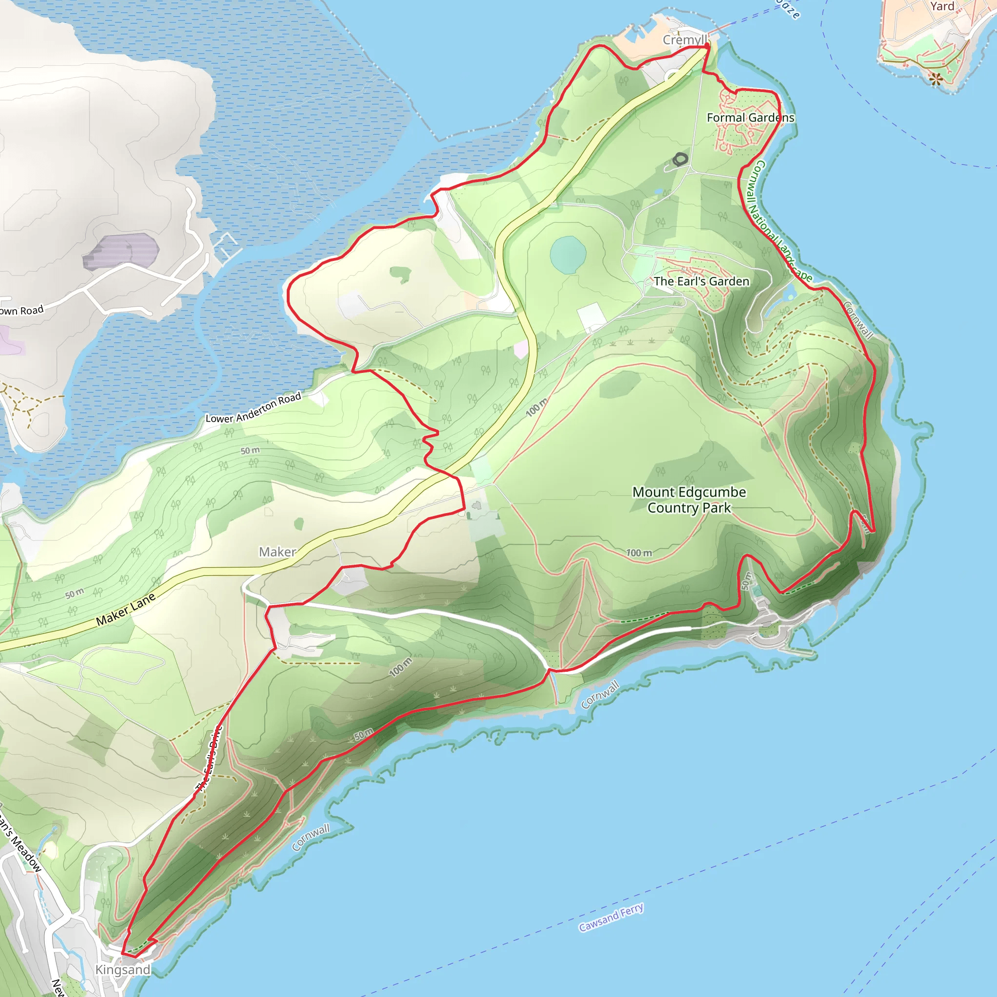 Mount Edgcumbe Country Park Loop | Cornwall | England