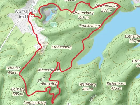 Wolfshagen im Harz and Heimberg Loop