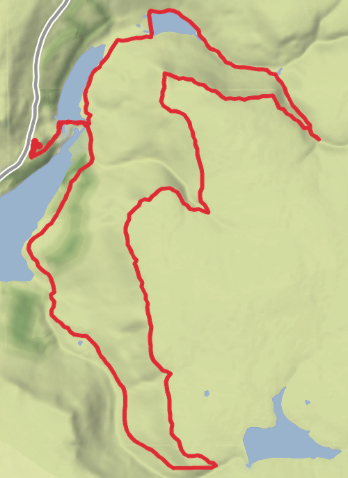 Hike on Dovestone reservoir + trinnacles mobile static map