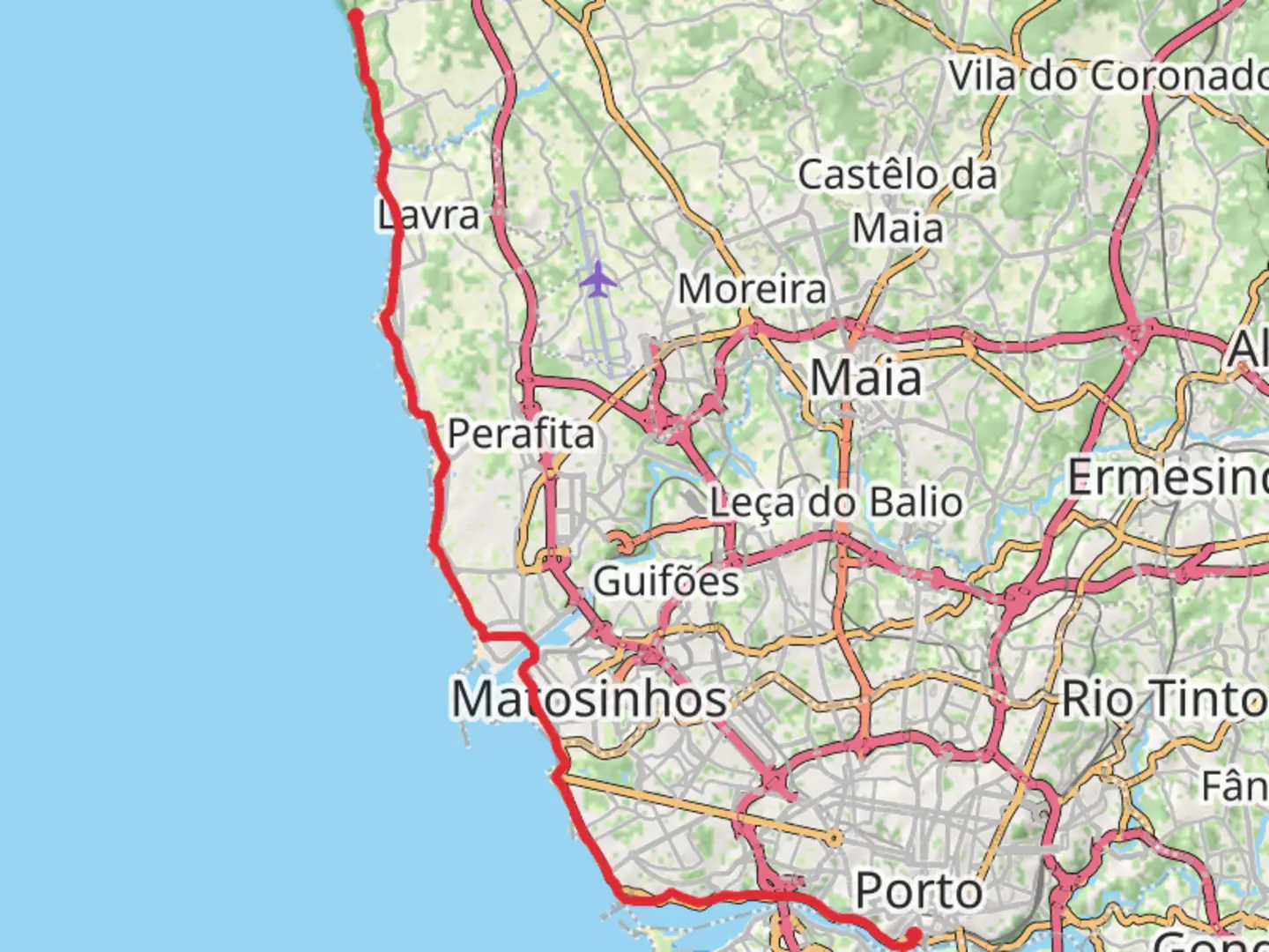 An image depicting the trail Litoral camino and its surrounding area.
