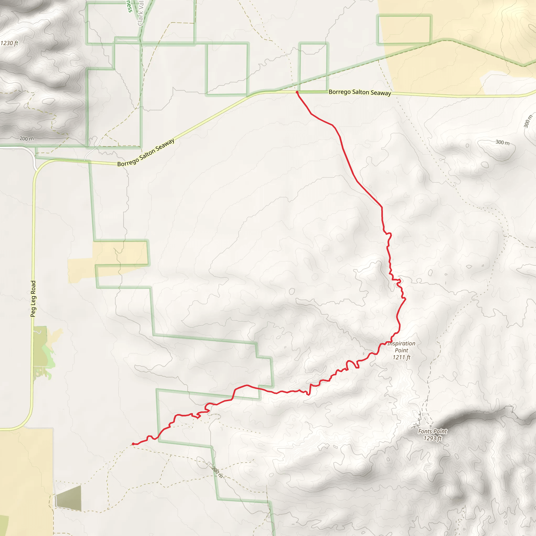 Inspiration Wash Road and Dump Wash mobile static map