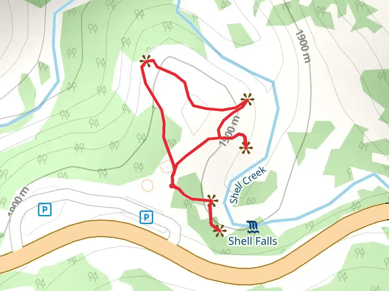 Shell Falls - Shell Creek Loop