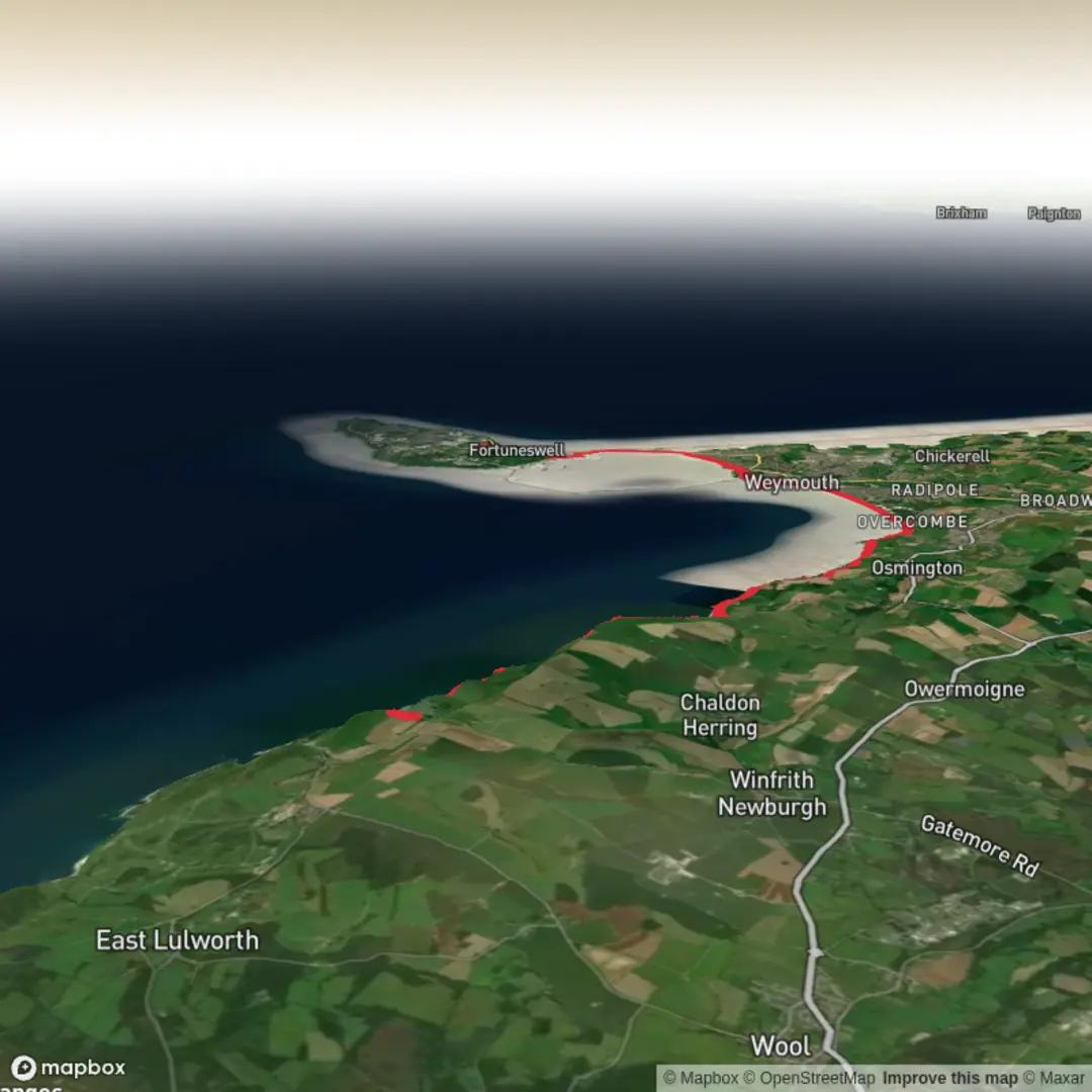 An image depicting the trail Portland to Dudle Door and its surrounding area.