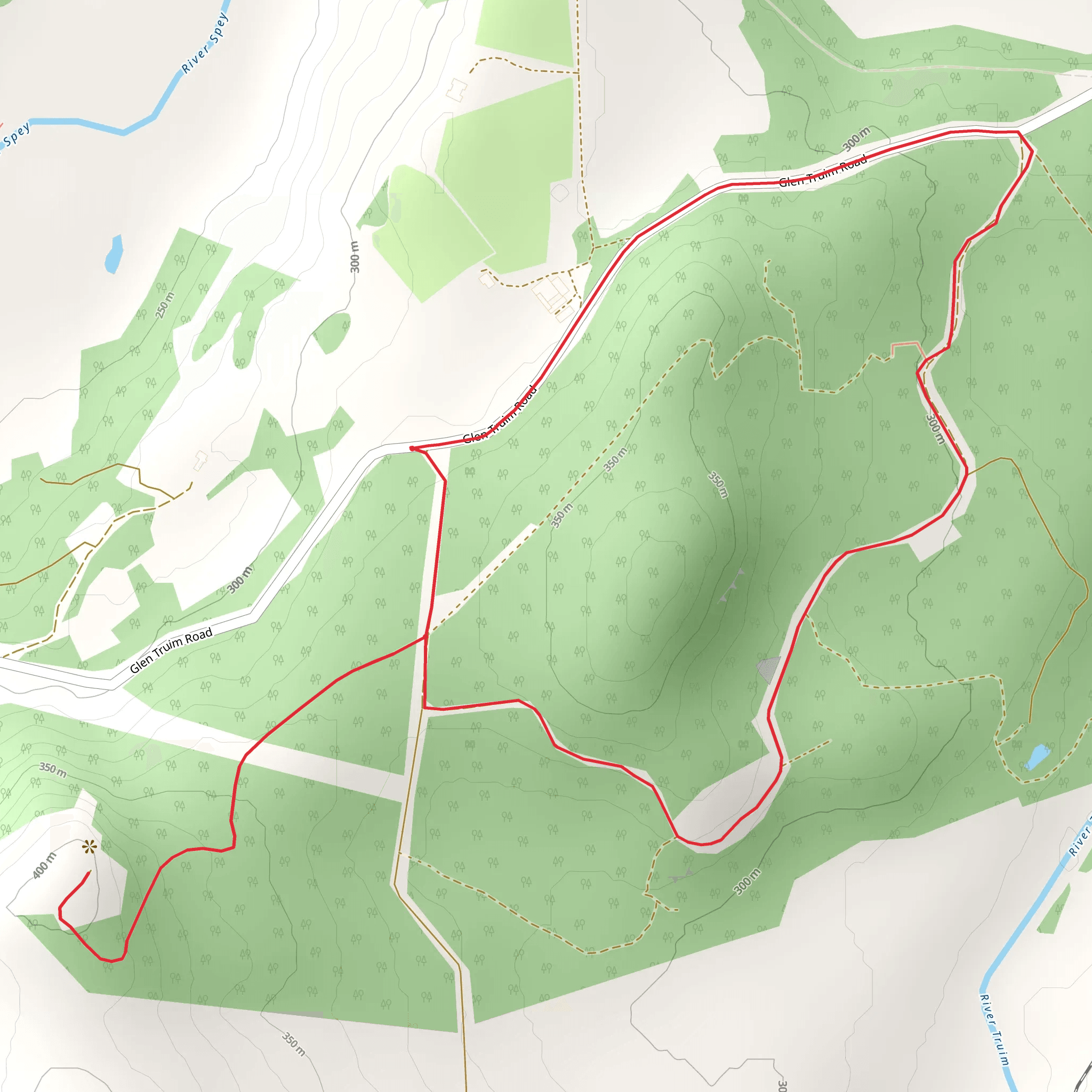 Laggan Path - Glentruim Forest Loop mobile static map
